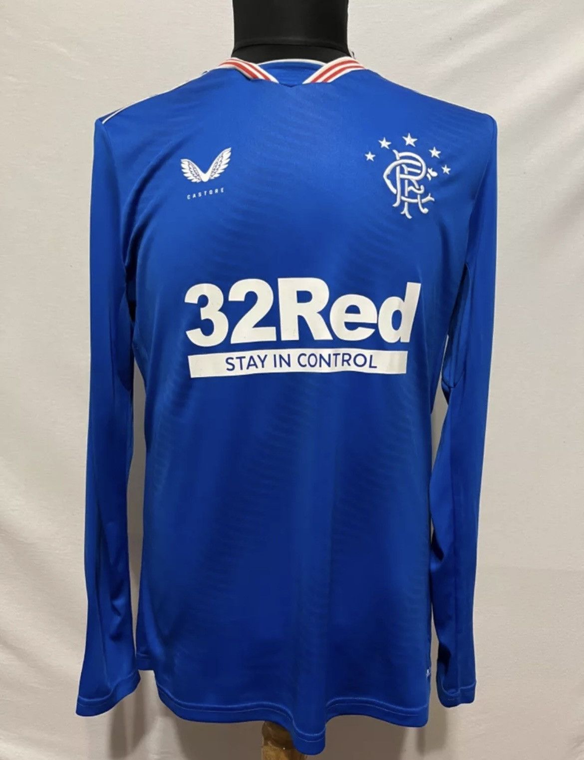 Castore × Vintage RANGERS SCOTLAND 2020/2021 HOME FOOTBALL SHIRT JERSEY Size US M / EU 48-50 / 2 - 1 Thumbnail