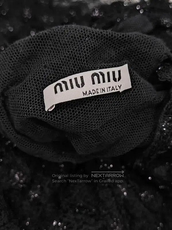 Miu Miu Miu Miu Black Dotted Long Sleeve Shirt . Size M / US 6-8 / IT 42-44 - 9 Thumbnail