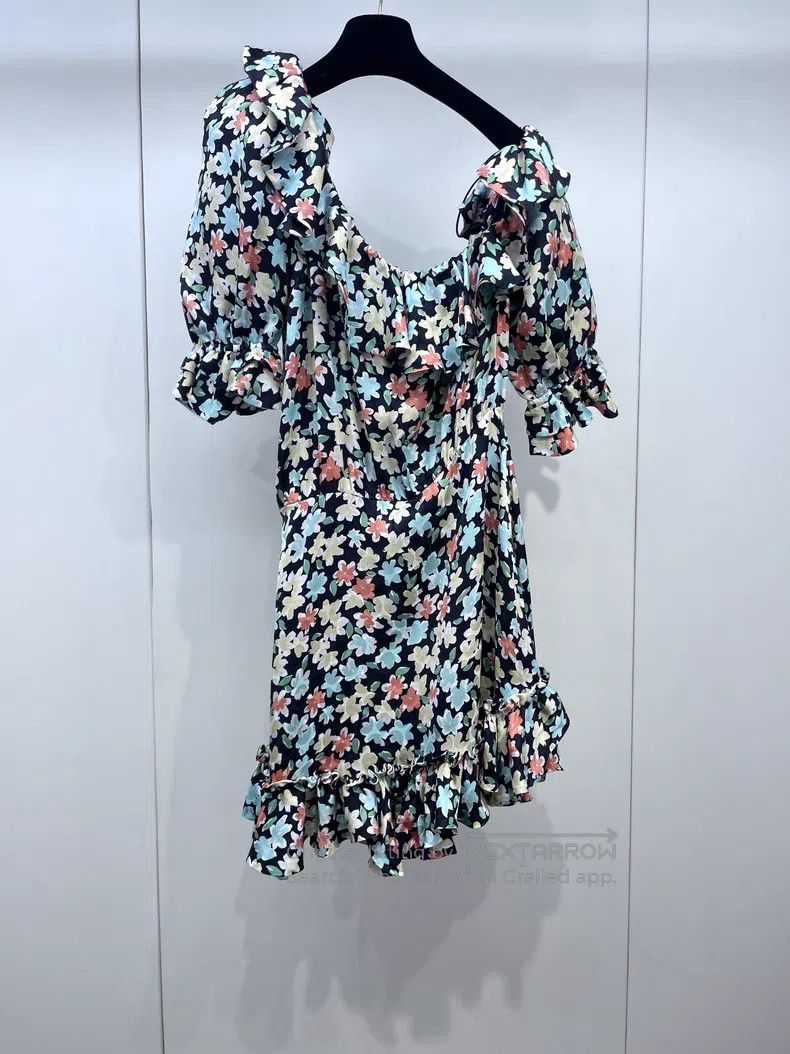 Saint Laurent Paris Saint Laurent Paris Floral off-shoulder dress Size XS / US 0-2 / IT 36-38 - 2 Thumbnail