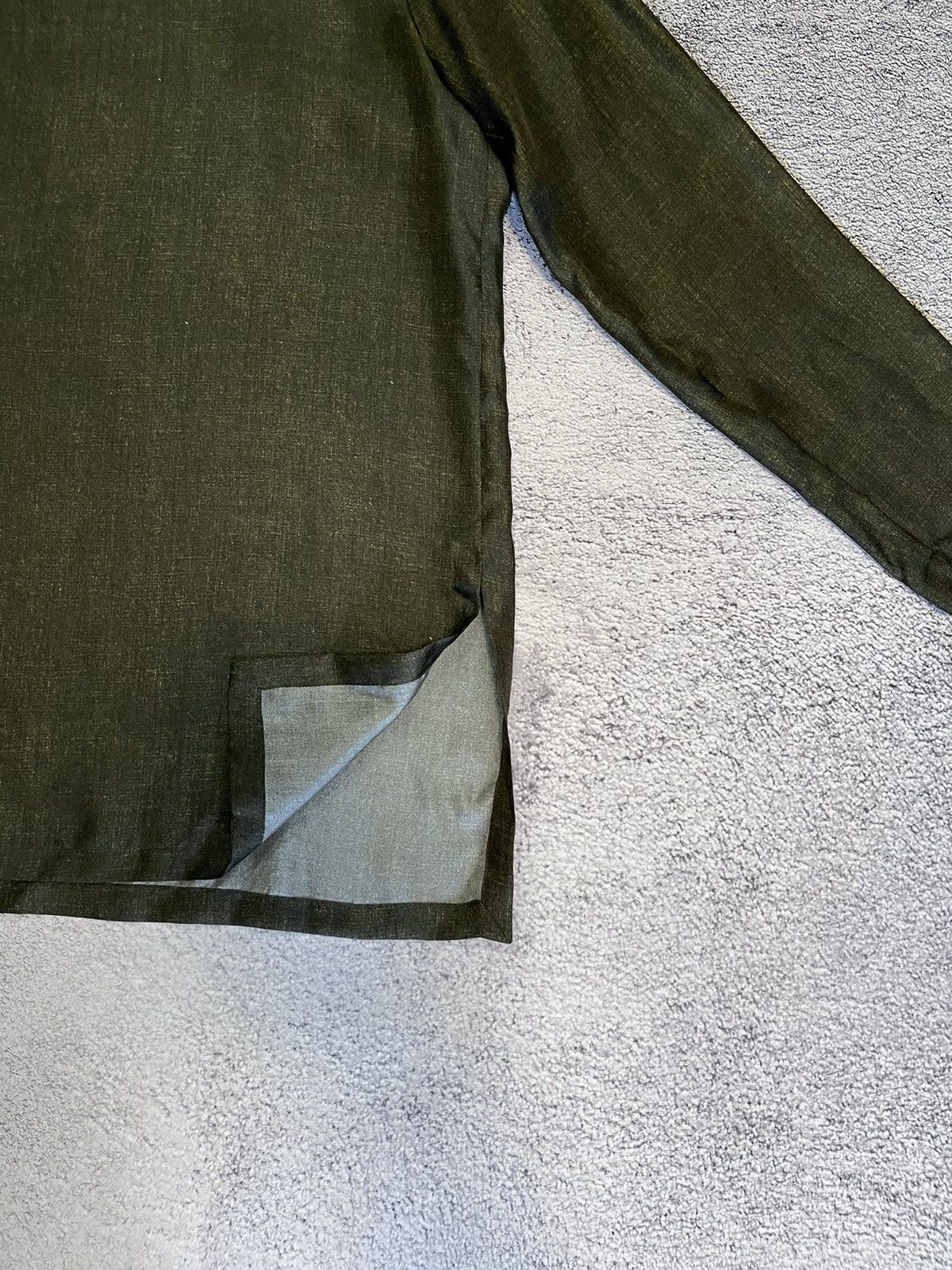 Max Mara Max Mara 100% Silk Blouse Dark Olive IT 46 Italy Elegant Top Size L / US 10 / IT 46 - 8 Thumbnail