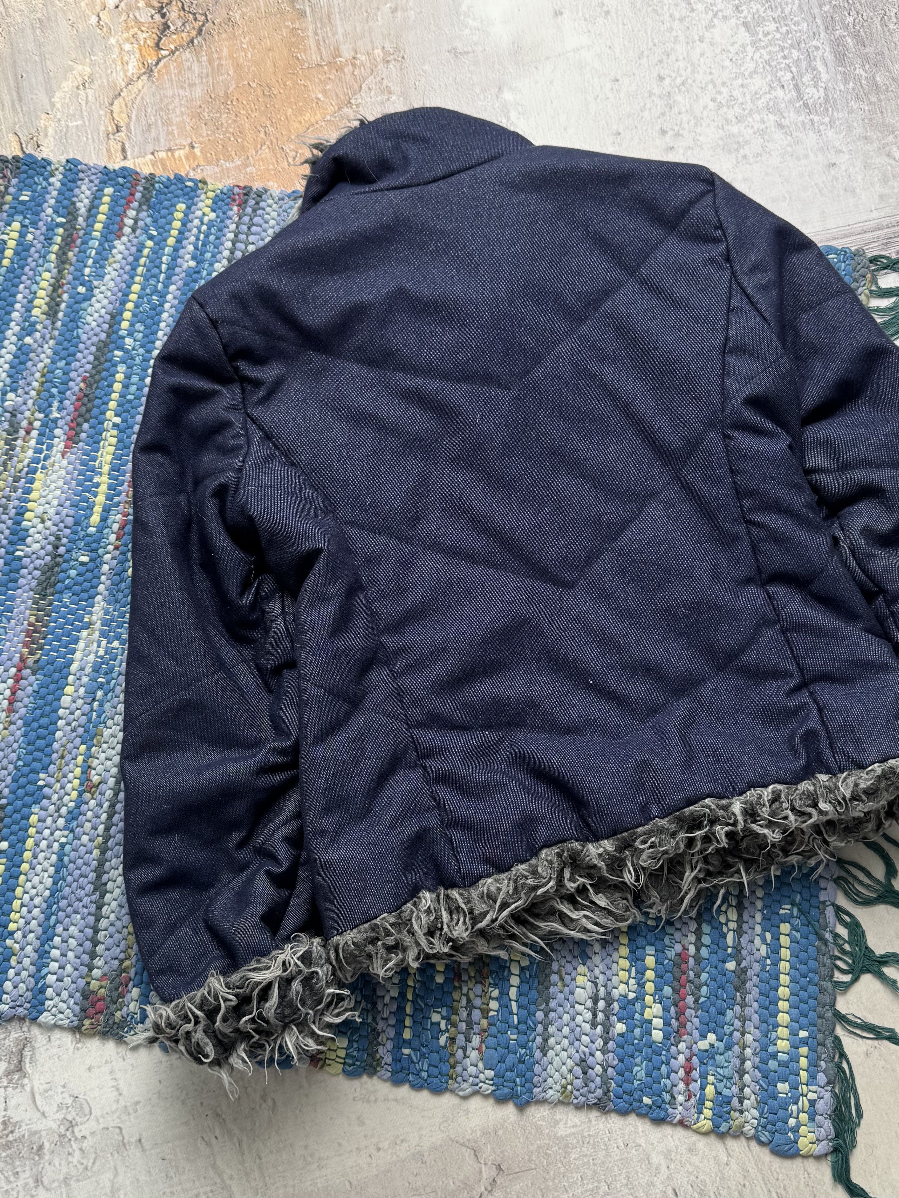 Vintage Vintage Cropped Jacket With Faux Fur Details A8(V1)D15 Size L / US 10 / IT 46 - 10 Thumbnail
