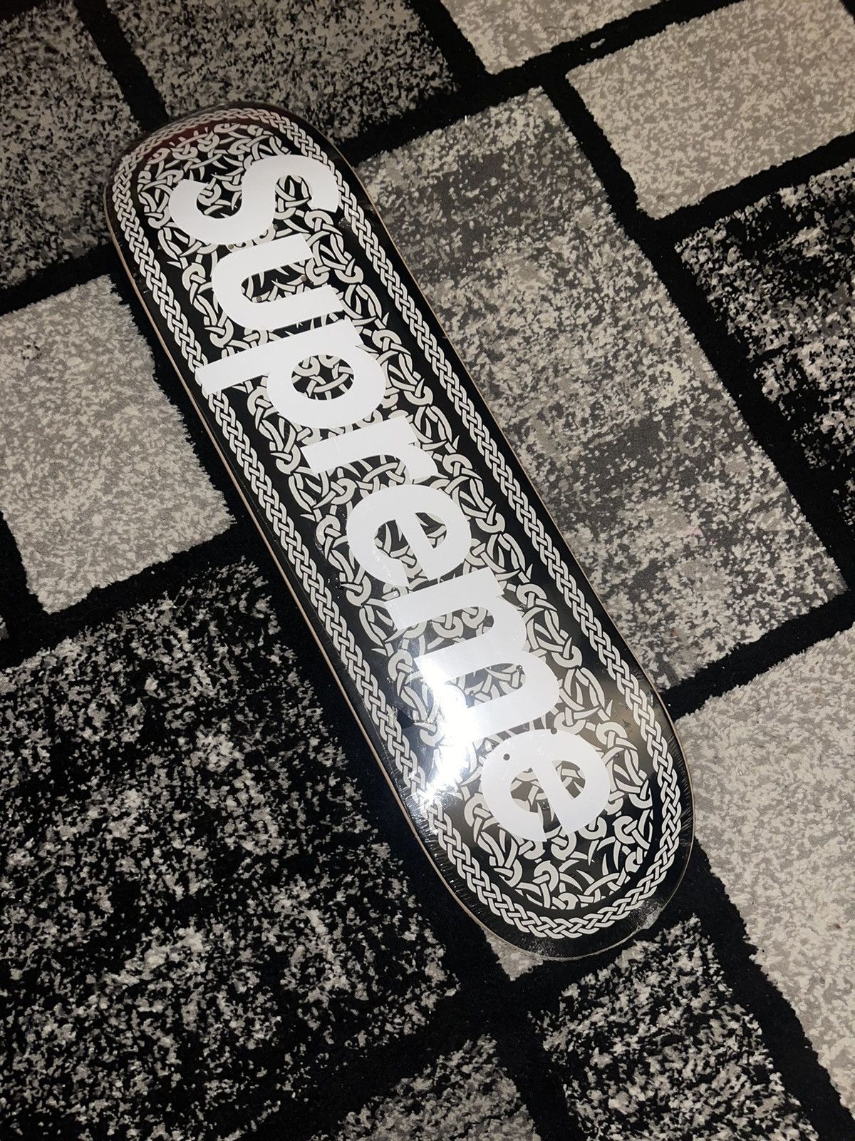 image of Supreme Celtic Knot Skateboard Deck in Black, Men's