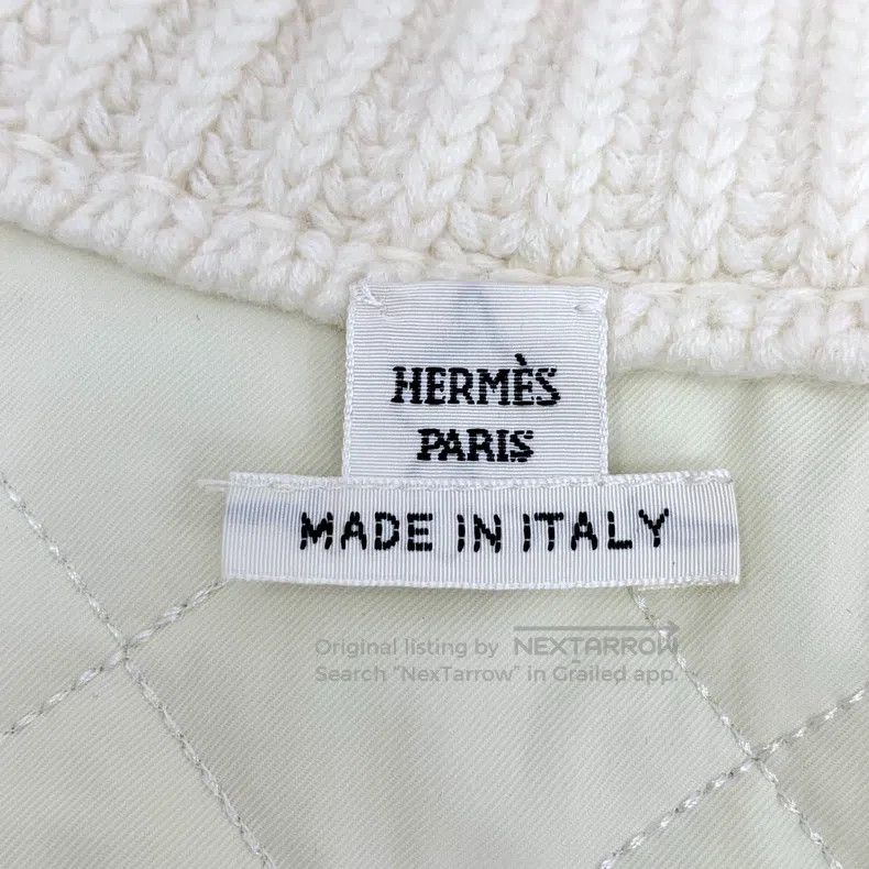 Hermes Hermes Ivory Texture Wool Stand Collar Zipper Long Sleeve Size XXS / US 00 / IT 34 - 5 Thumbnail