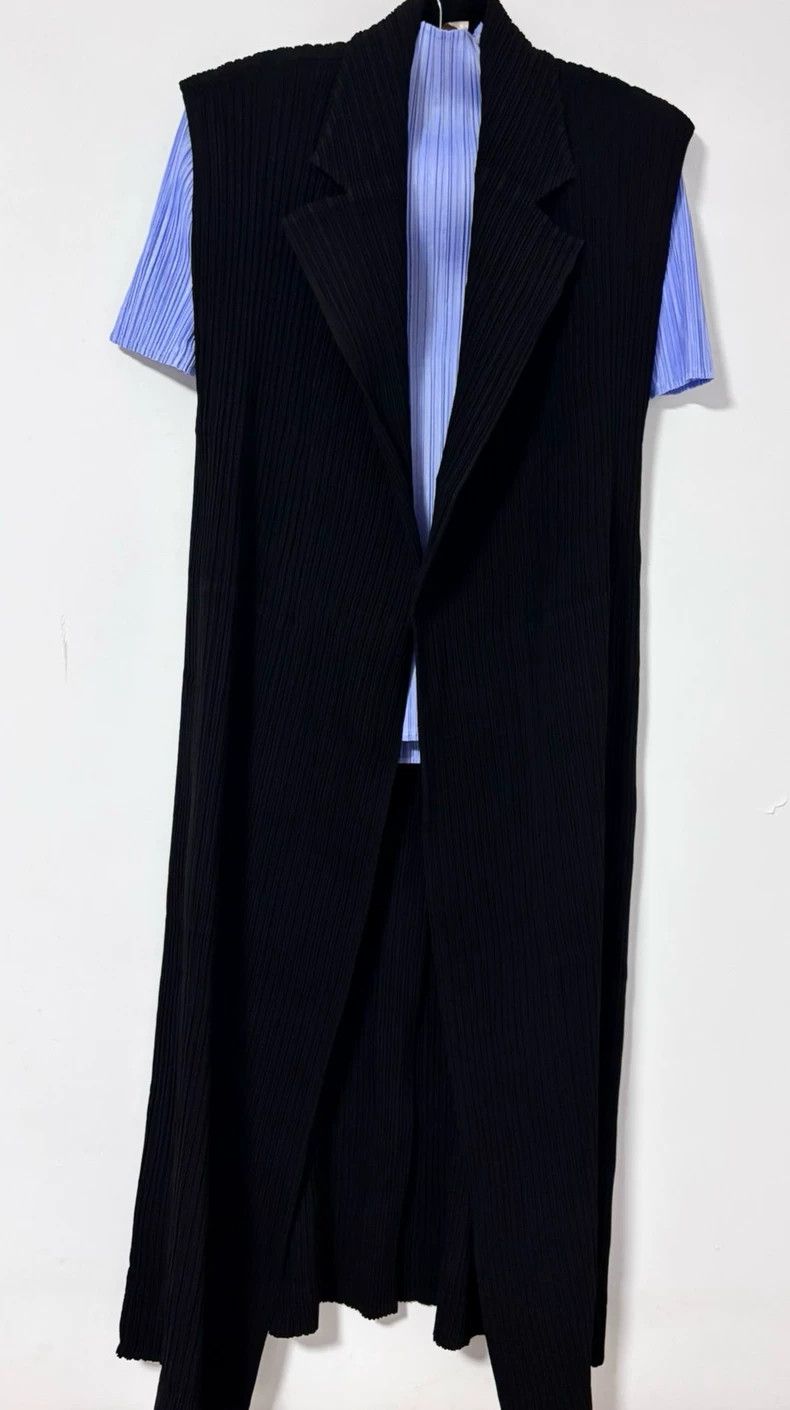 Issey Miyake Issey Miyake A long black toothpick vest Size S / US 4 / IT 40 - 5 Thumbnail
