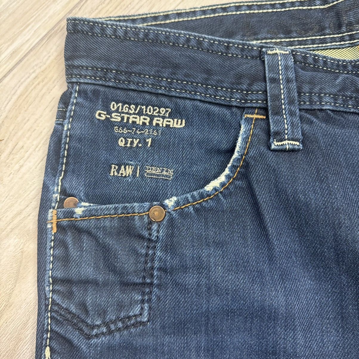 G-Star Vintage G-Star Raw 3301 Distressed Dark Y2K Baggy Denim Jean Size US 31 - 8 Thumbnail
