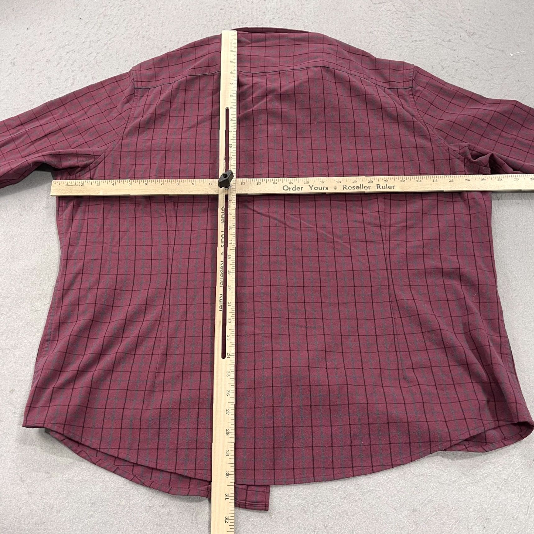 Mizzen+Main Mizzen+Main Shirt Mens 2XL XXL Maroon Purple Check Leeward Stretch Classic Button-Up Casual Business Size US XXL / EU 58 / 5 - 6 Thumbnail