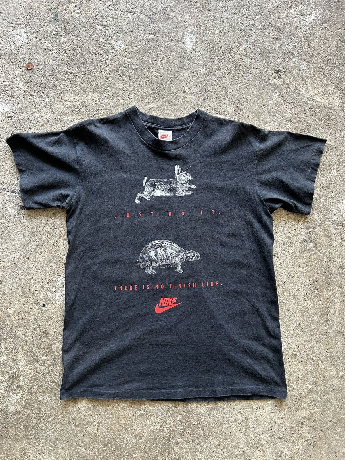 Nike × Vintage Vtg 90’s Nike Grail “Just Do It There’s No Finish Line” Tee Size US L / EU 52-54 / 3 - 1 Thumbnail