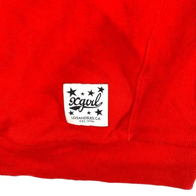 Vintage Vintage X-GIRL Skateboard Brand Print Red Hoodie Size US L / EU 52-54 / 3 - 6 Thumbnail