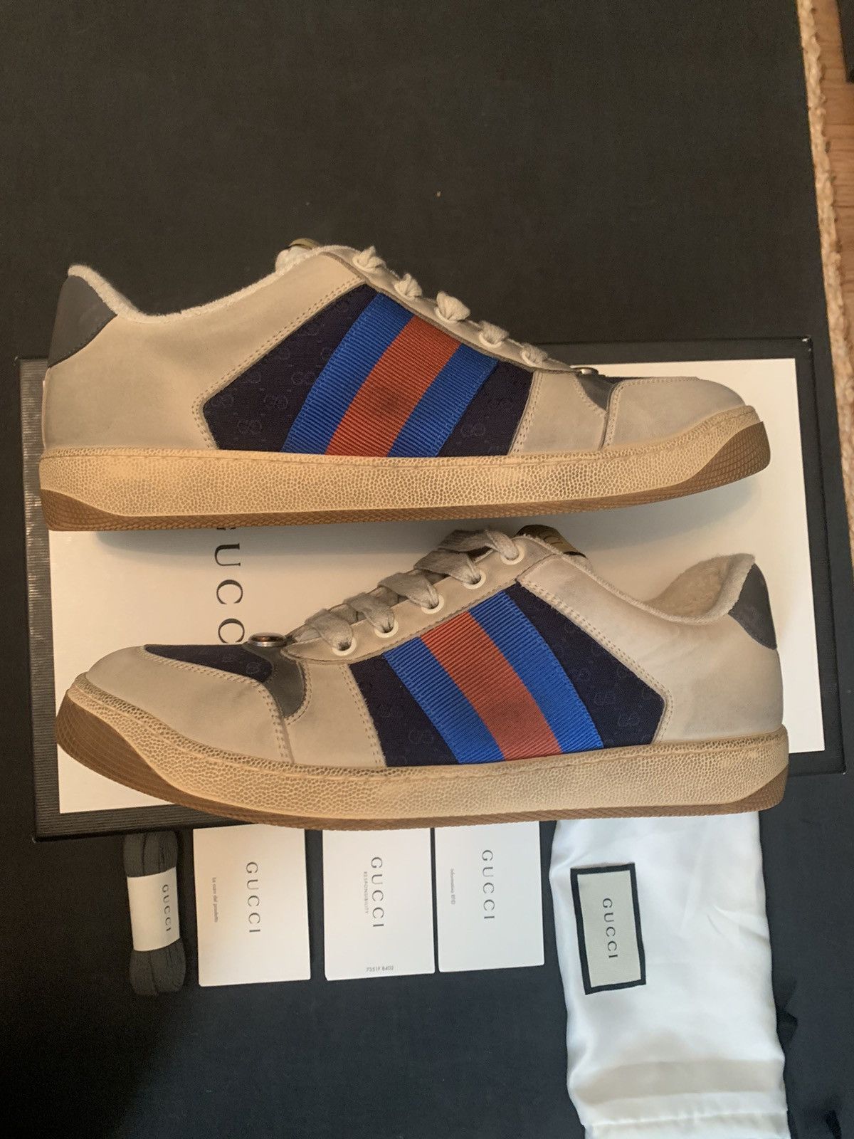 image of Gucci Screener Size 8 Us Men’S Shoes in Blue, Men's