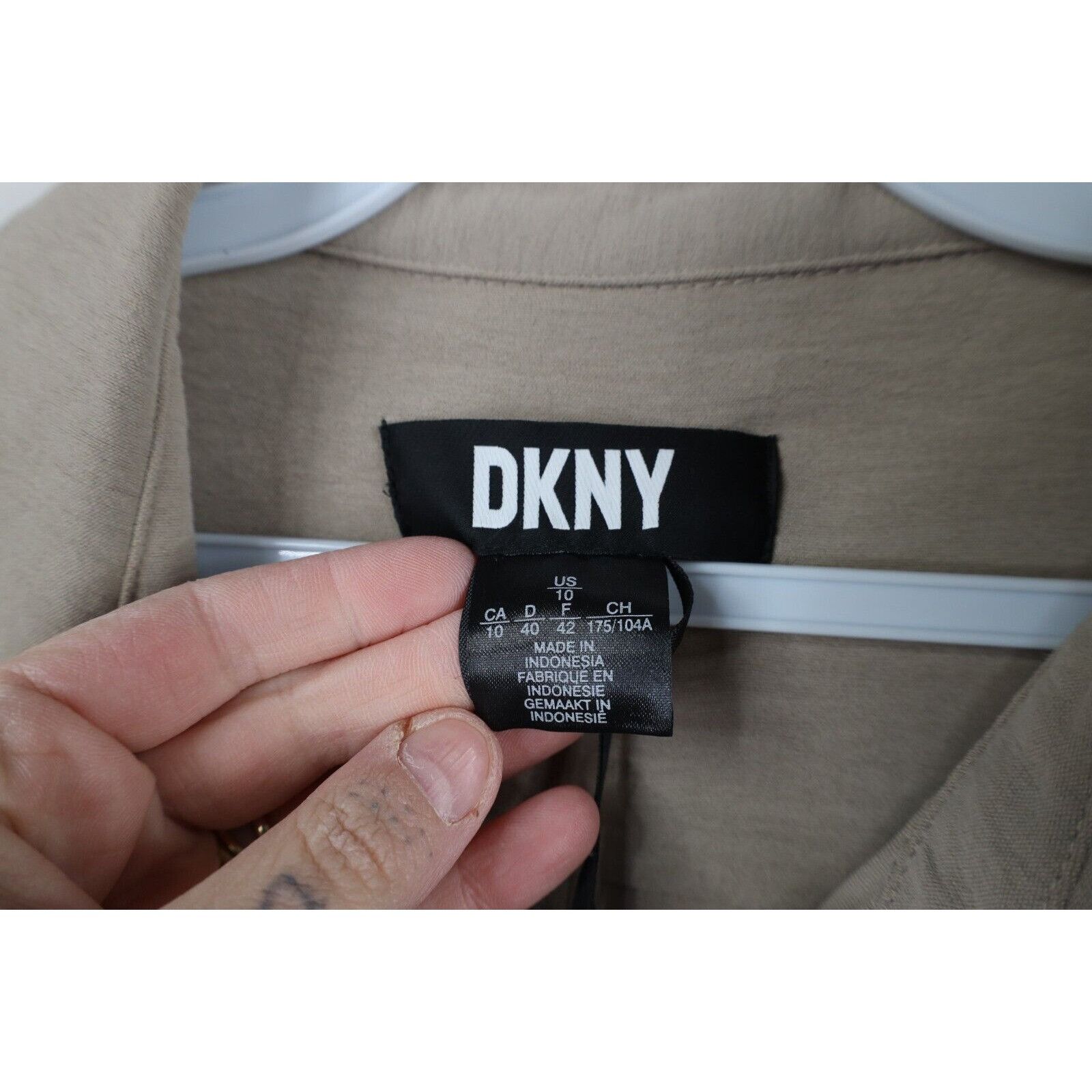 DKNY × Vintage Deadstock Vintage Y2K DKNY Long Sleeve Knit Tie Dress Size L / US 10 / IT 46 - 9 Thumbnail