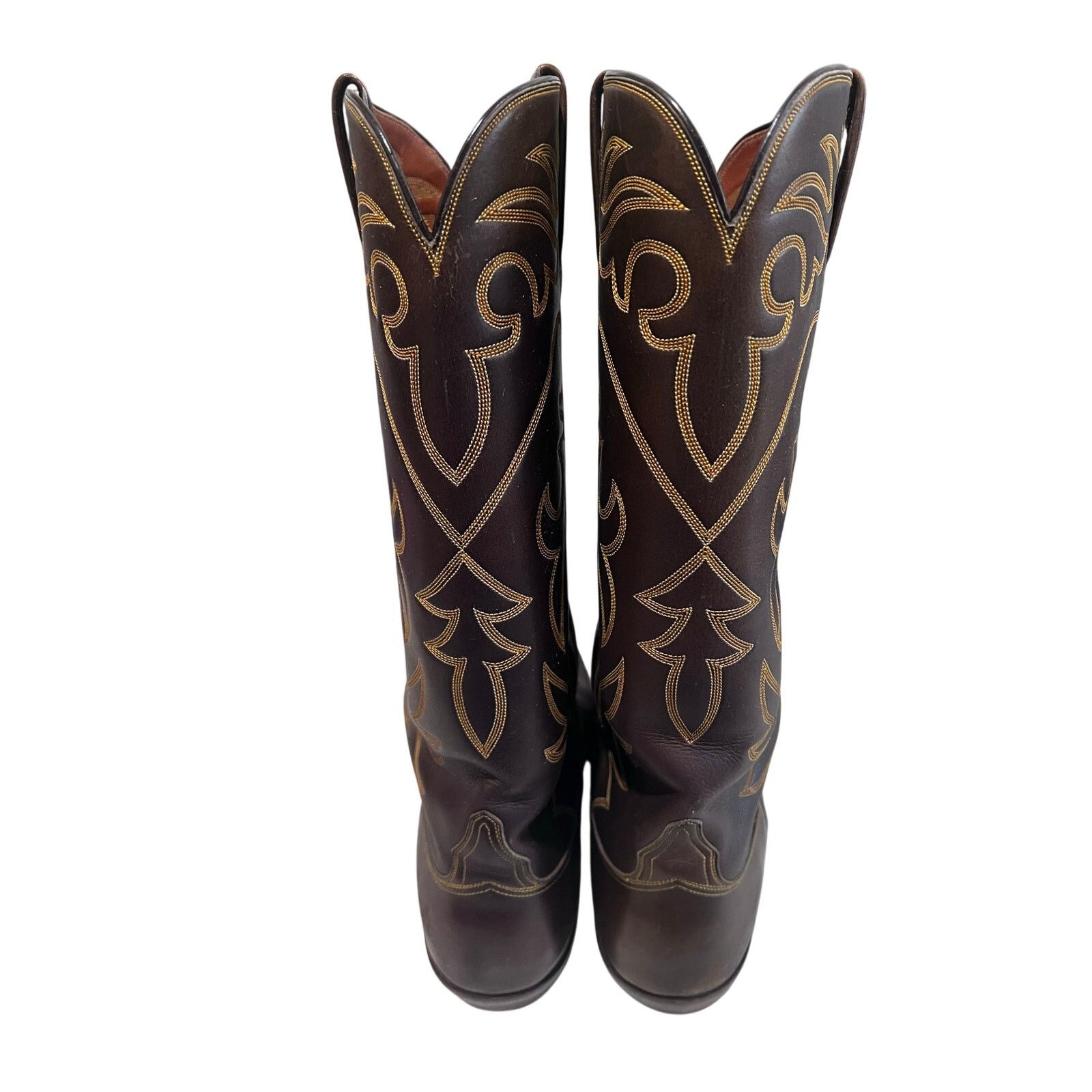 Lucchese Vintage Lucchese Mens 12 Espresso Smooth Boots Round Toe USA Size US 12 / IT 42 - 11 Thumbnail