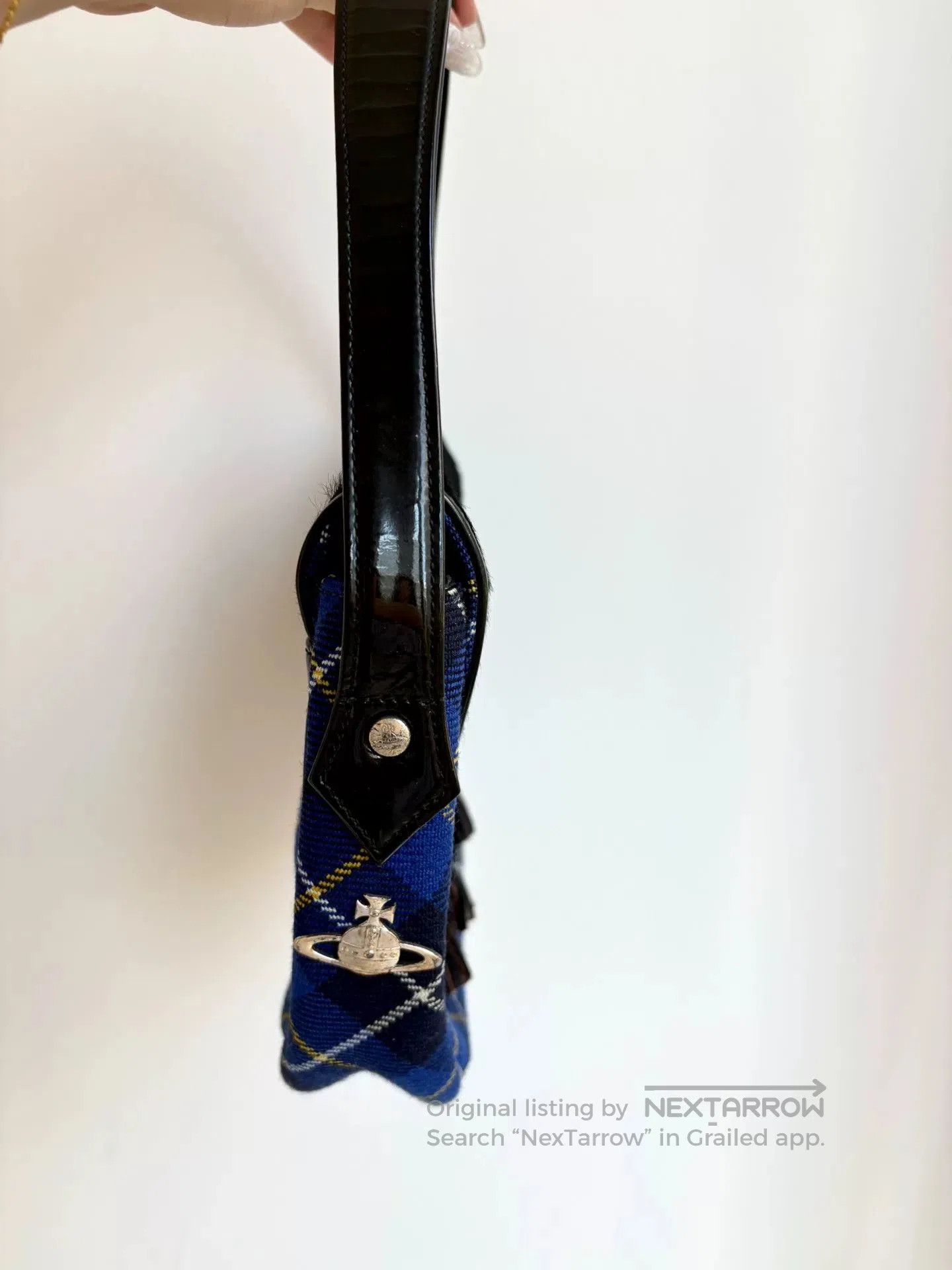 Vivienne Westwood Vivienne Westwood Blue Plaid Saddle Bag. Size ONE SIZE - 5 Thumbnail