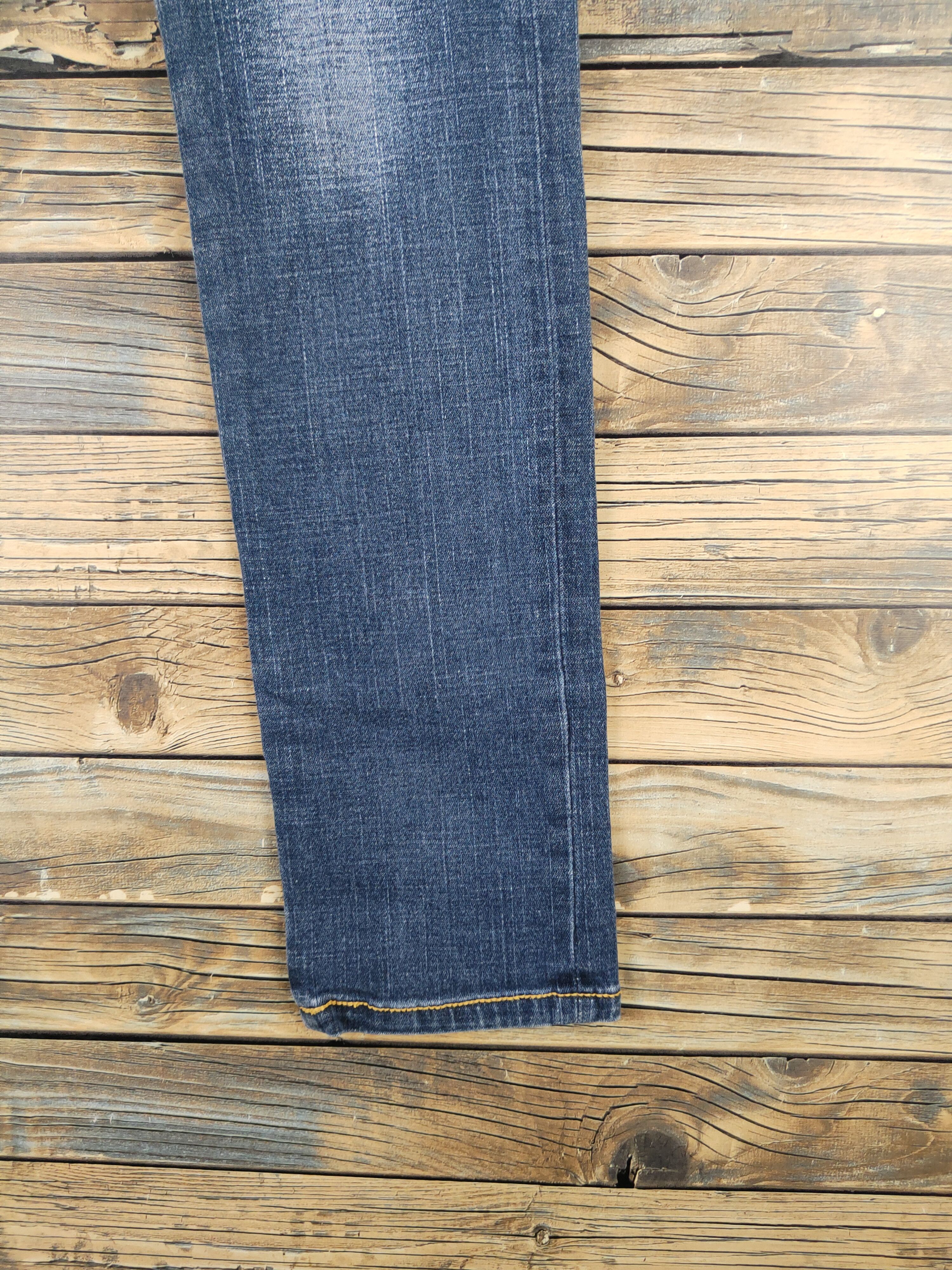 Japanese Brand DL Chow Chow Chow Blue Distressed Ripped Jeans #2342 Size 28" / US 6 / IT 42 - 6 Thumbnail