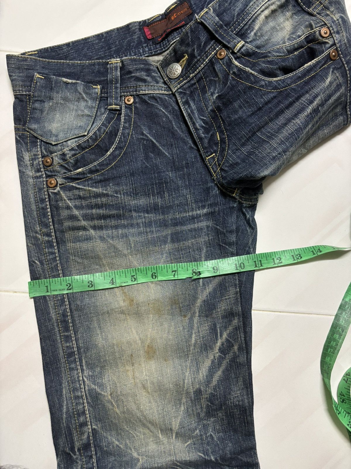 Japanese Brand sick flare rusty et boite japanese denim punk grunge Size US 31 - 19 Thumbnail