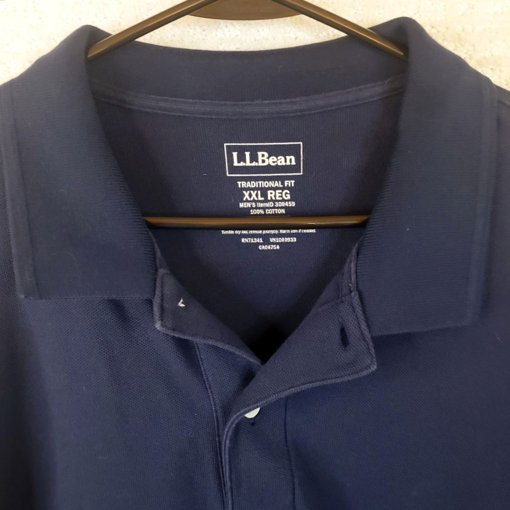 Vintage VINTAGE LL Bean Shirt Mens XXL Navy Blue Traditional Fit Long Sleeve Polo 300459 Heavy Size US XXL / EU 58 / 5 - 4 Thumbnail