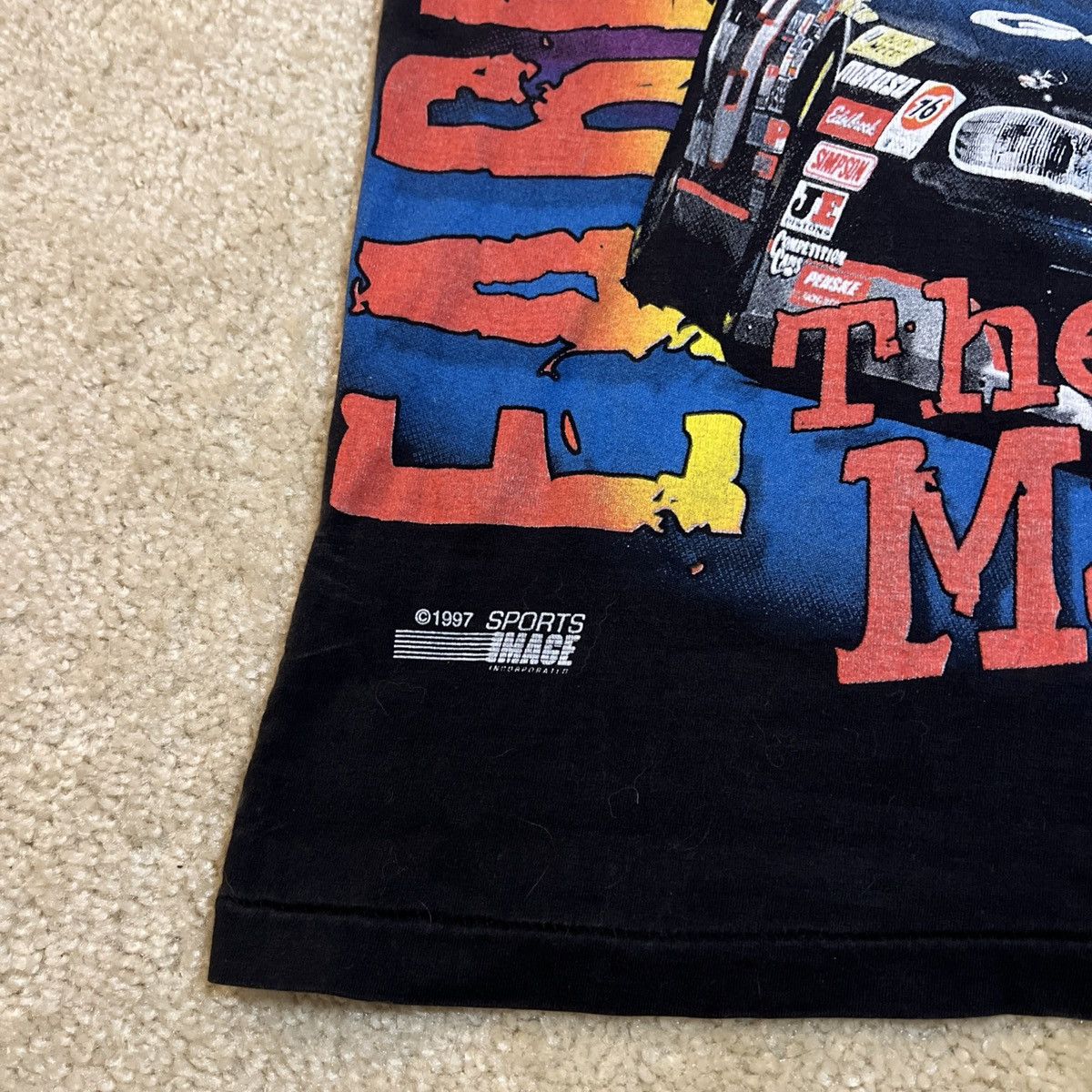 NASCAR Dale Earnhardt Shirt Mens Black AOP Big Face Nascar Size US XL / EU 56 / 4 - 6 Thumbnail