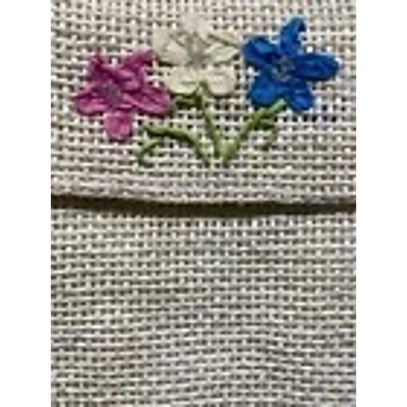 Handmade Handmade Arts & Crafts Stitched Flowers Mini Satchel Purse Size ONE SIZE - 2 Thumbnail
