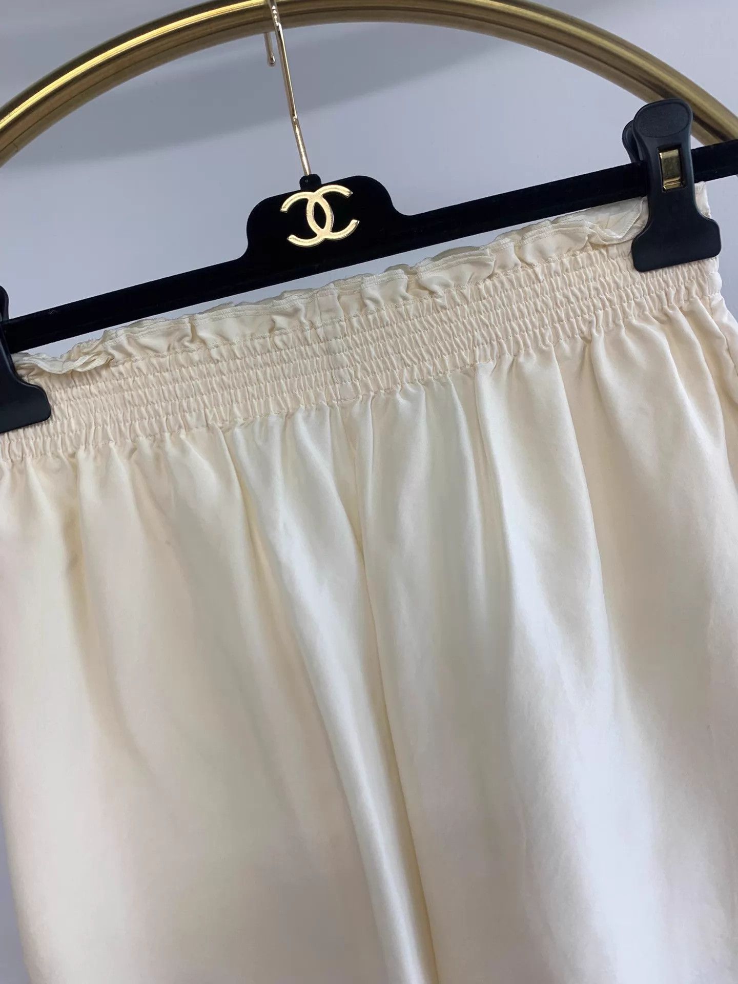 Other Ms MIN Off-White Silk Shorts Size 2 New Size 26" / US 2 / IT 38 - 2 Thumbnail