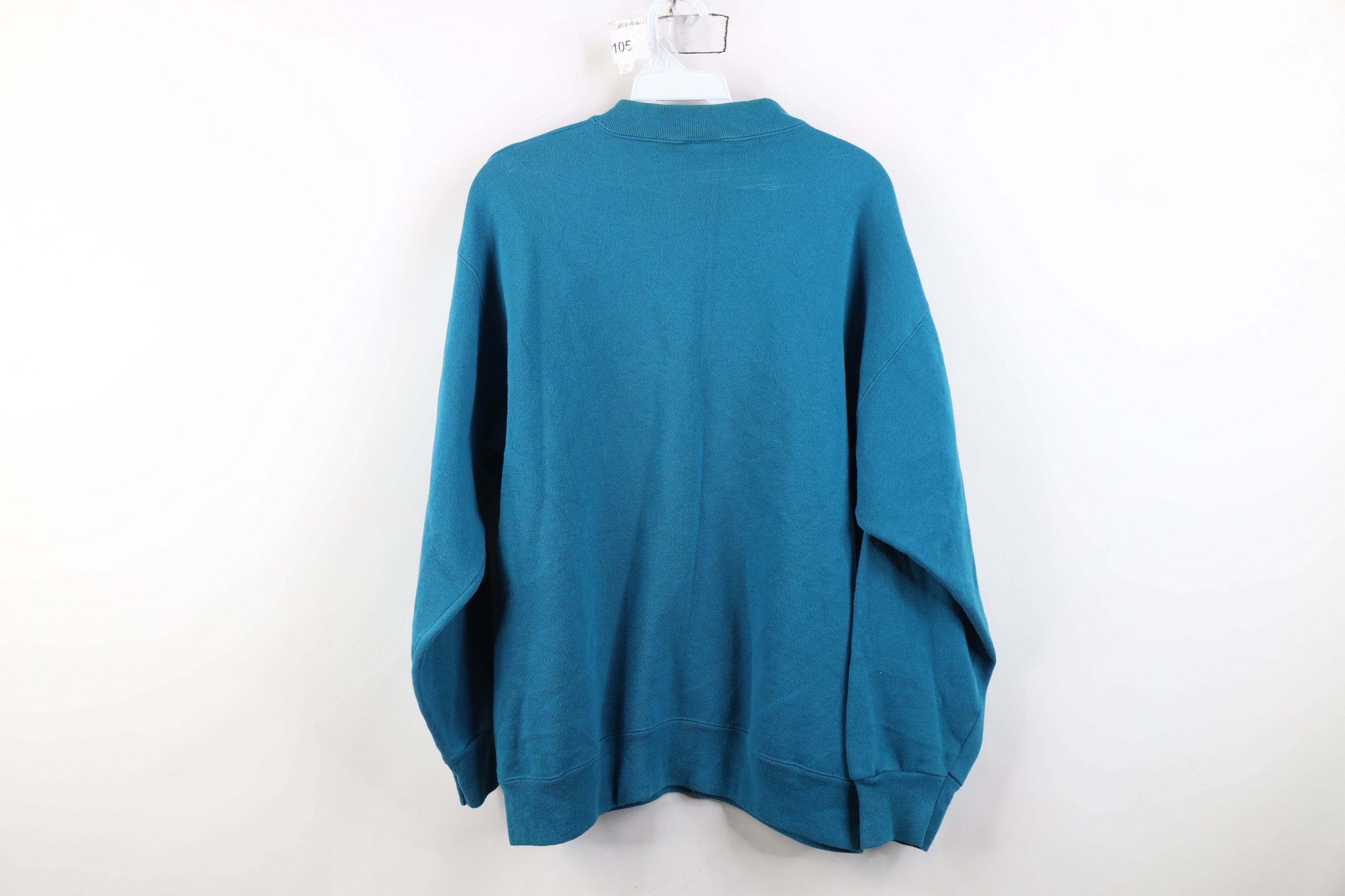 Vintage Vintage 90s Streetwear Crewneck Sweatshirt Blue USA Size US L / EU 52-54 / 3 - 10 Thumbnail