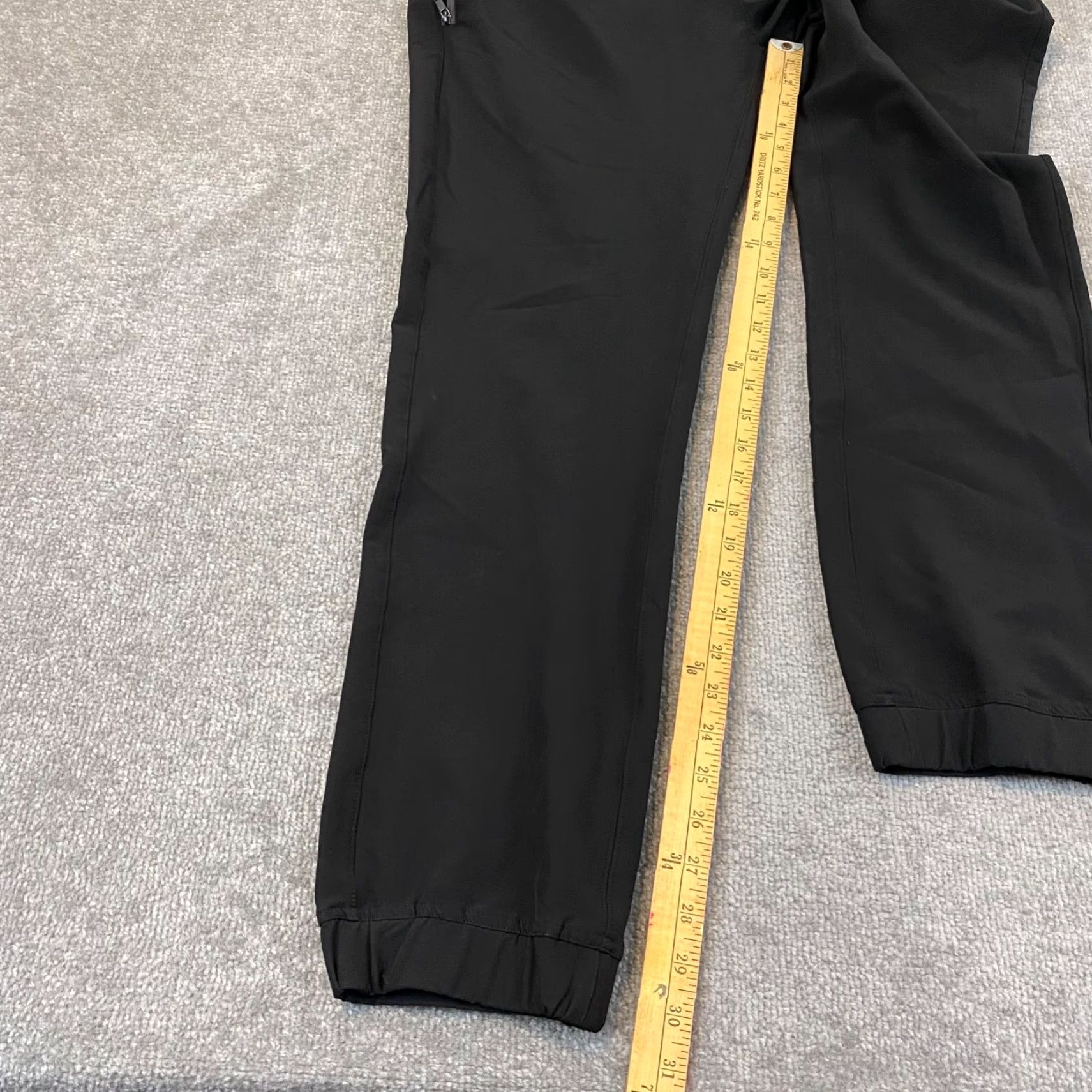 Industrie Industry Pants Mens XL Black Tapered Joggers Stretch Pockets 35x30 IF19P255 Size US 36 / EU 52 - 4 Thumbnail