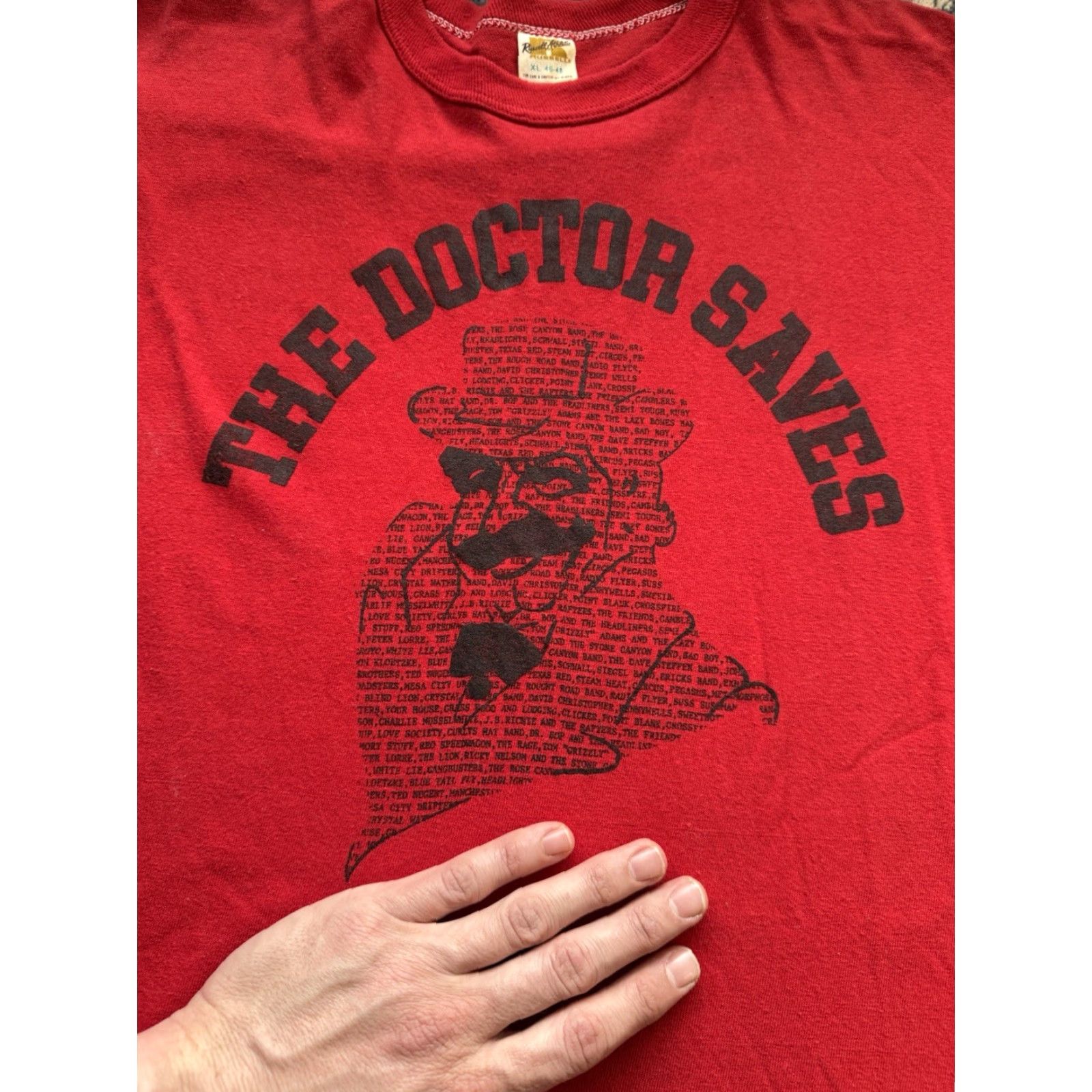 Russell Athletic VINTAGE 70s Russell Athletic T Shirt Men XL Red 100% Cotton Graphic Print Crew Neck Short Sleeve 1970s Logo Size US XL / EU 56 / 4 - 2 Thumbnail