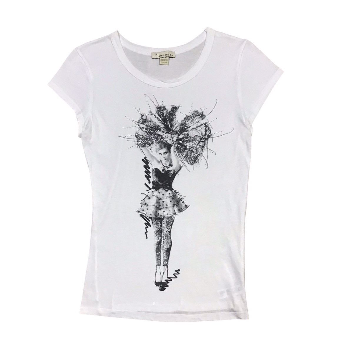 Other Y2K Twentyone Cheerleader T-Shirt Size M / US 6-8 / IT 42-44 - 2 Thumbnail
