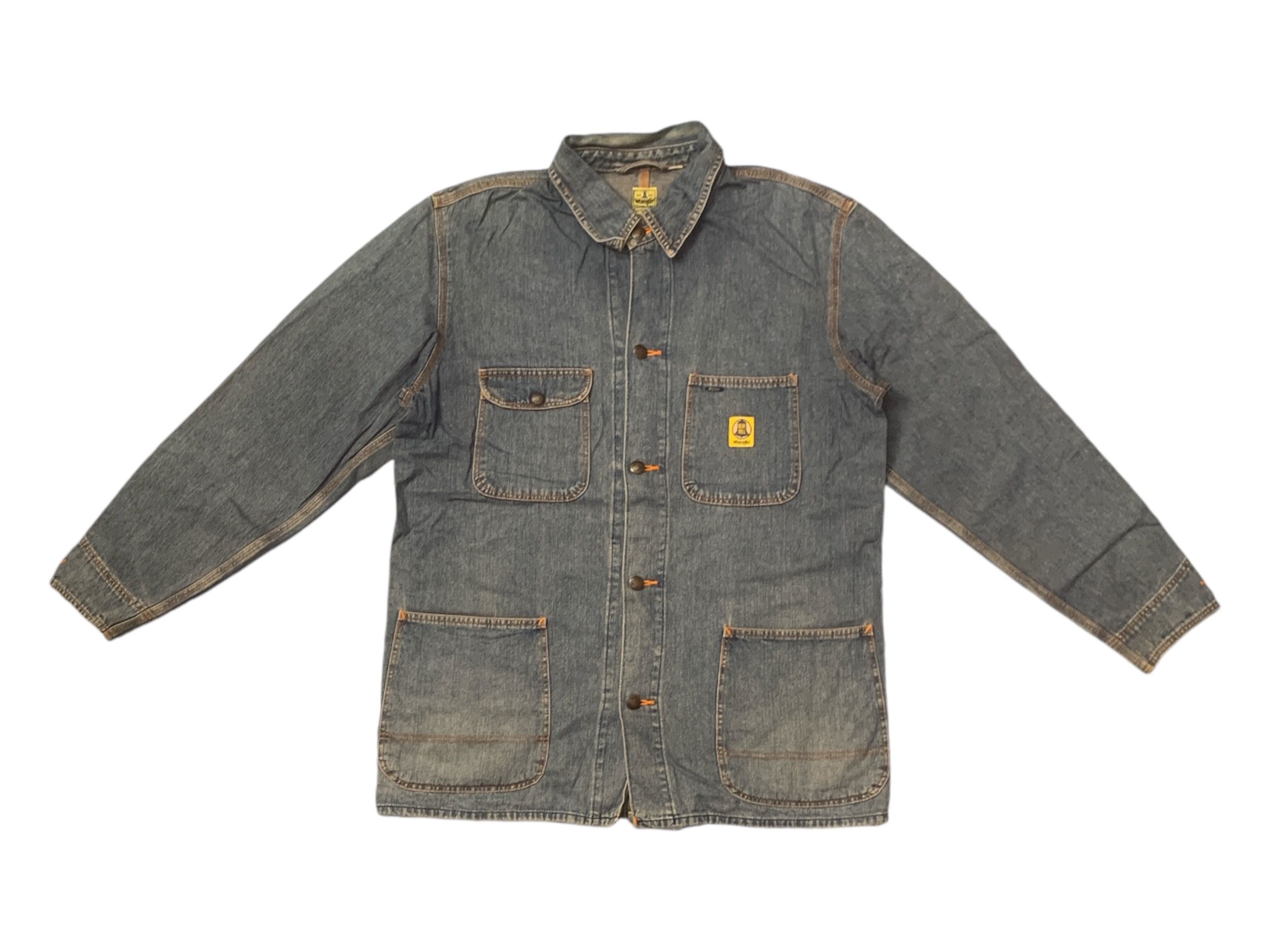 Vintage × Wrangler Rare Design Vintage Wrangler Dungarees Blu Bell Denim Jacket Size US M / EU 48-50 / 2 - 1 Thumbnail