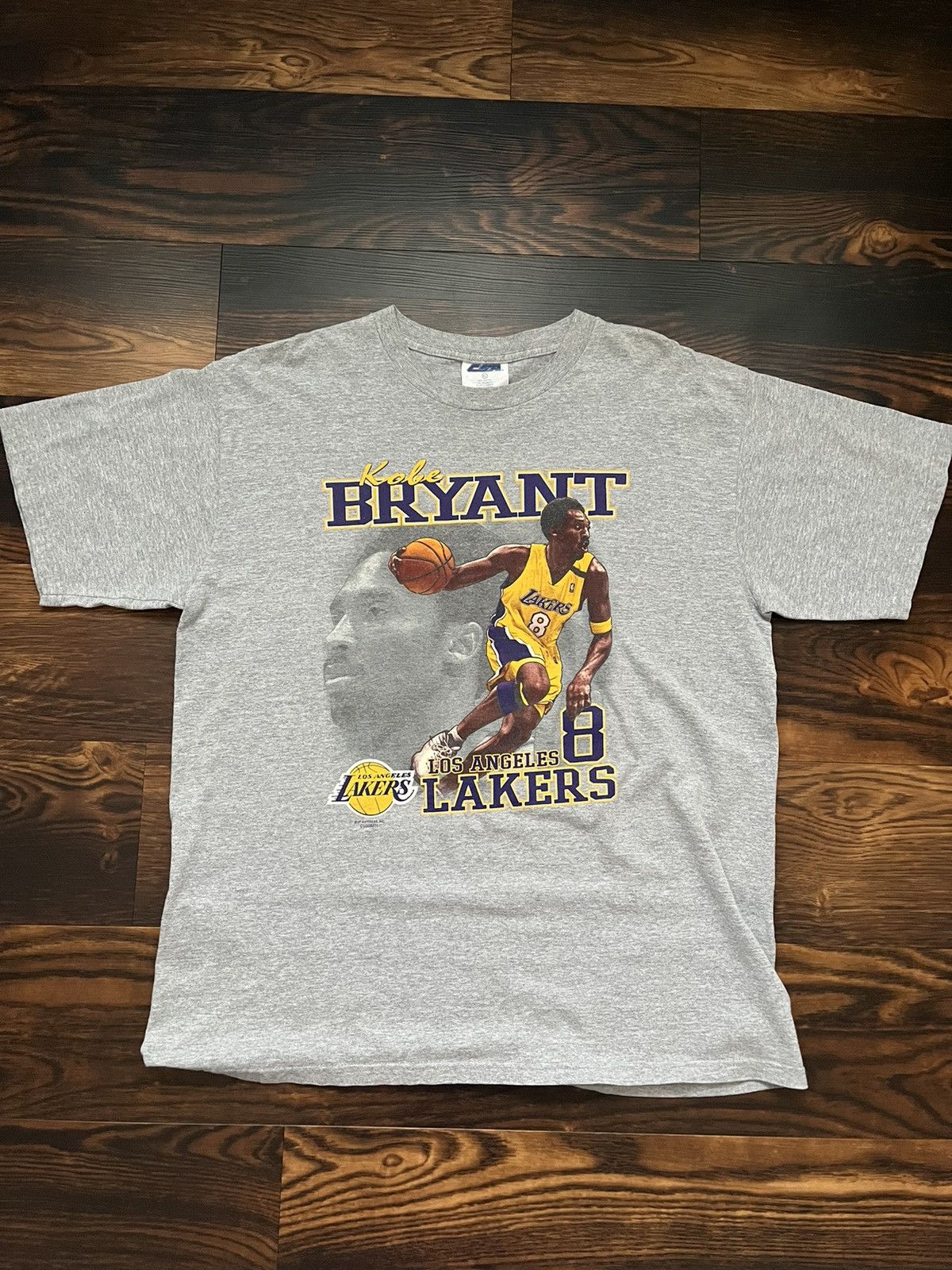 image of Vintage Kobe Bryant Lakers 8 Shirt in Grey, Men's (Size XL)