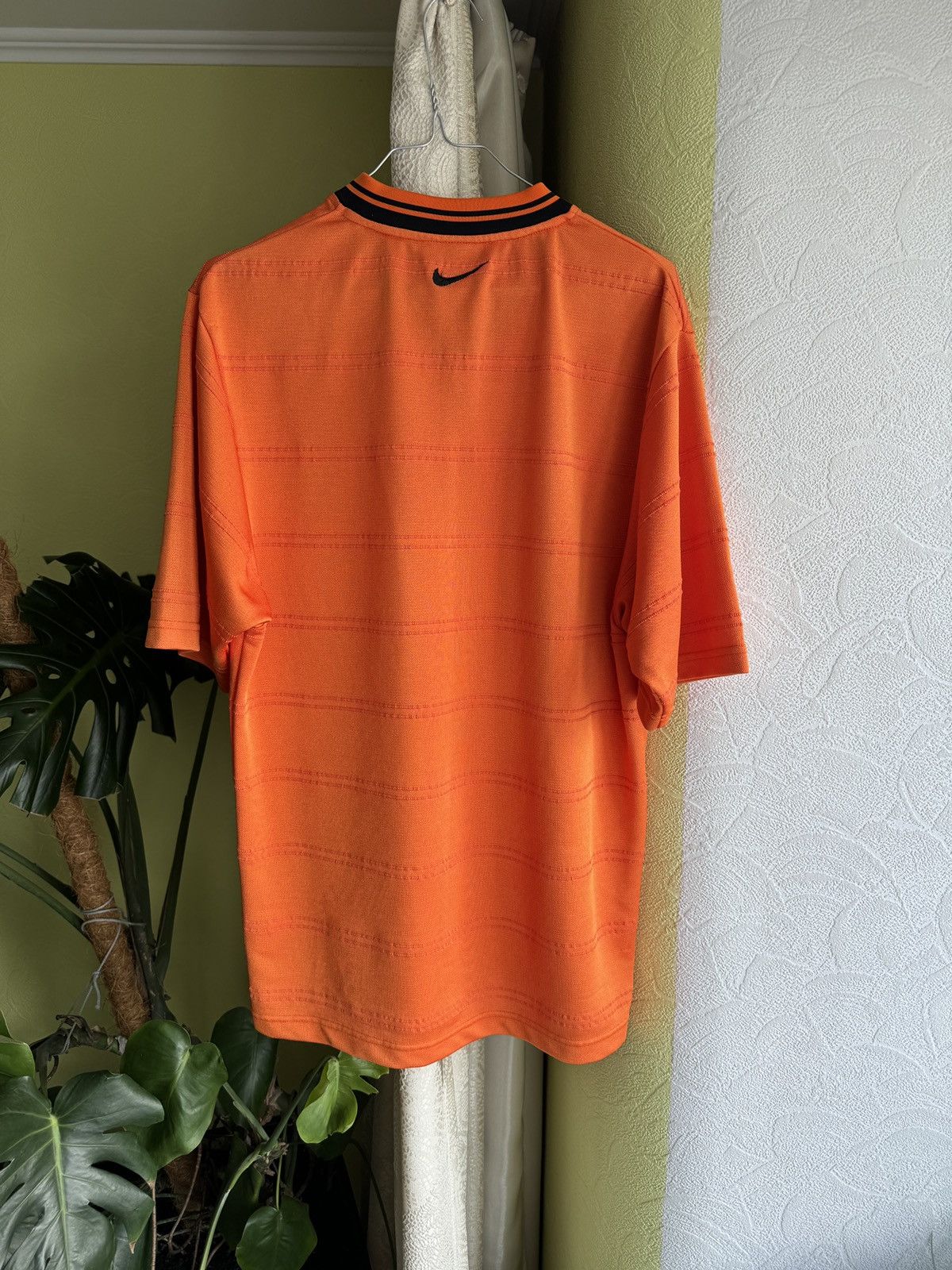 Nike Vintage 90s Nike Center Swoosh Striped Jersey T-Shirt Baggy Size US M / EU 48-50 / 2 - 2 Thumbnail