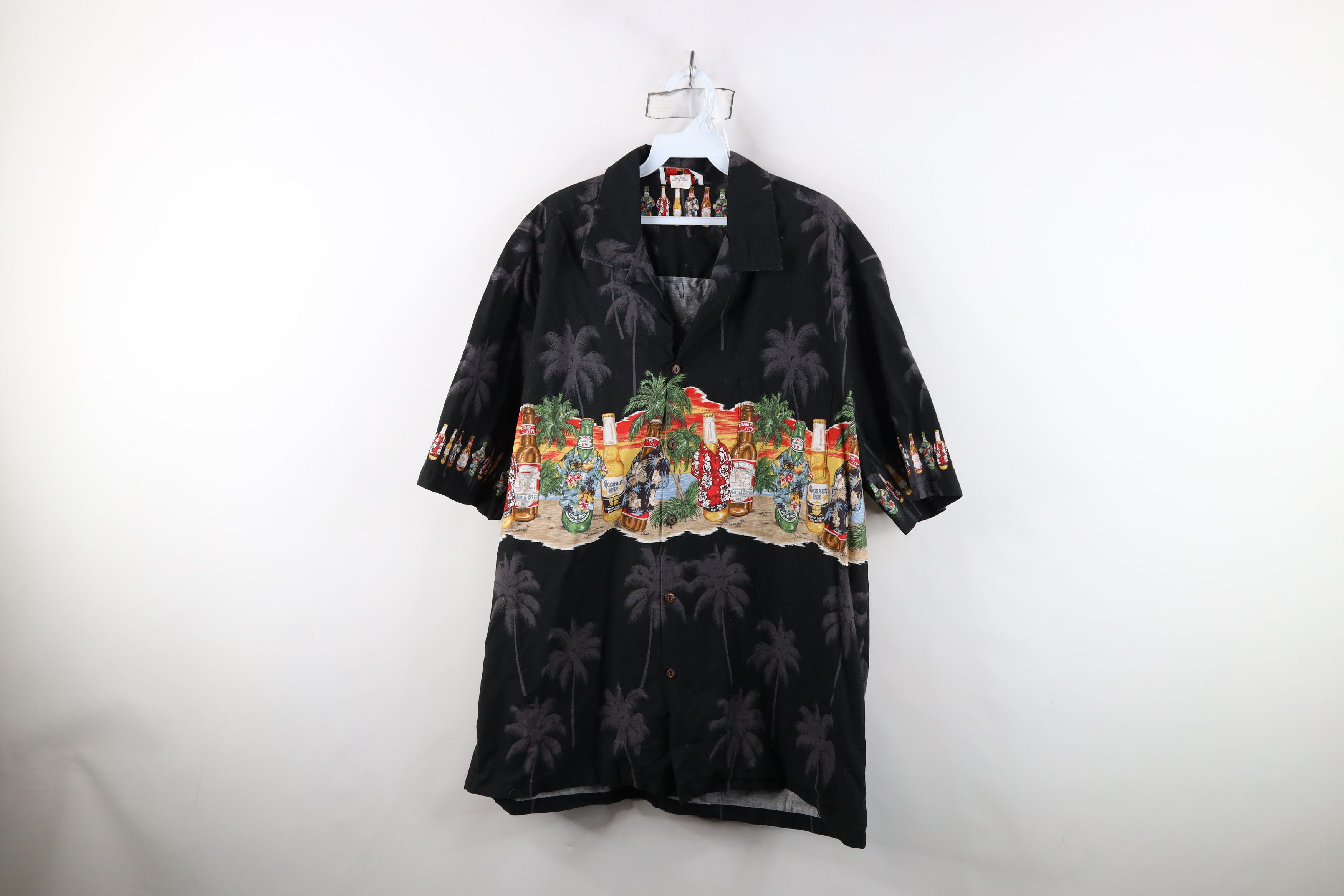 Vintage Vintage 90s Streetwear Beer Camp Collar Button Shirt USA Size US XL / EU 56 / 4 - 1 Thumbnail