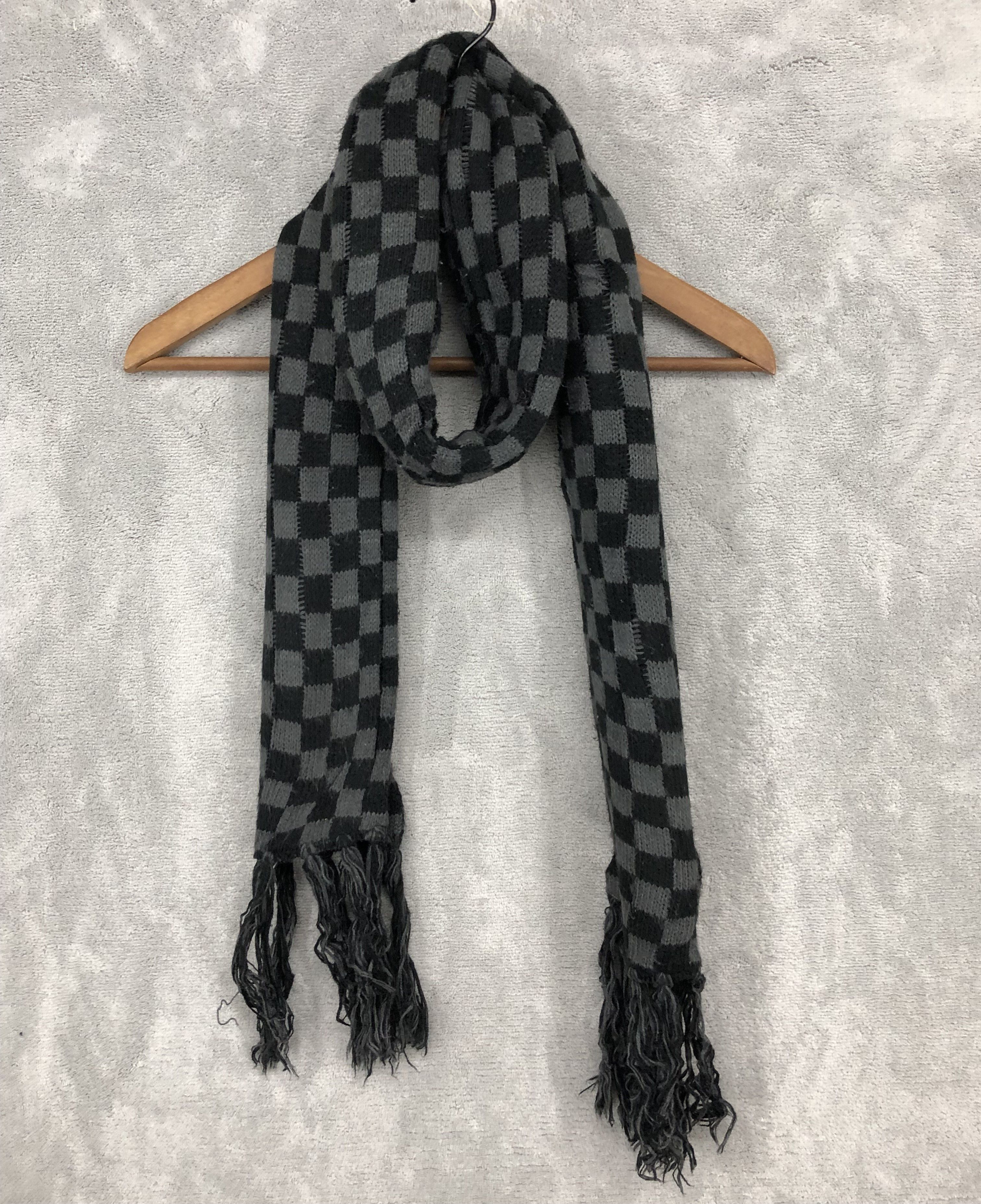 Japanese Brand × Vintage Vintage Unknown Checkered Scarf Muffler Neck Scarf Size ONE SIZE - 2 Thumbnail
