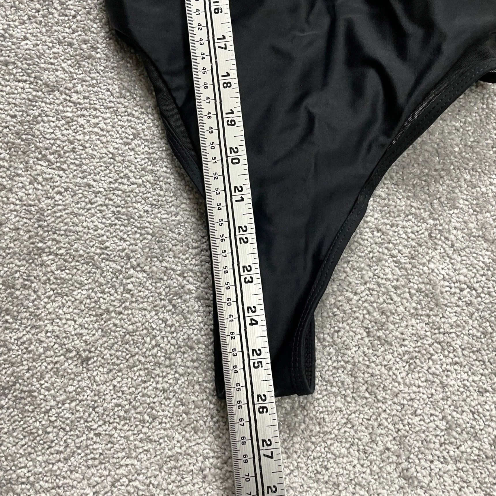 Vintage Unbranded Swimsuit Womens M Solid Black Padded One Piece Beach Body Suit Size M / US 6-8 / IT 42-44 - 7 Thumbnail