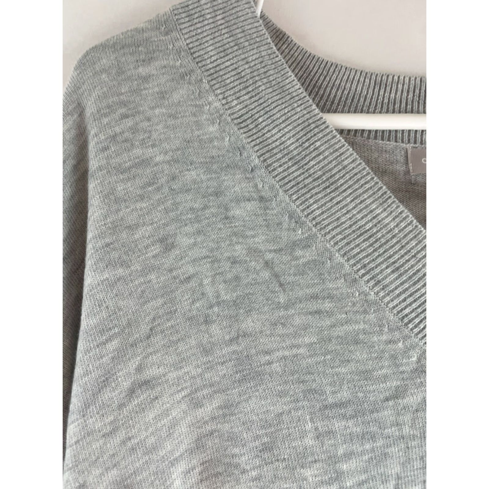 Vintage Chelsea28 Sweater Women Gray Long Sleeve Pullover V-Neck Rib Edge NWT Size M Size M / US 6-8 / IT 42-44 - 3 Thumbnail