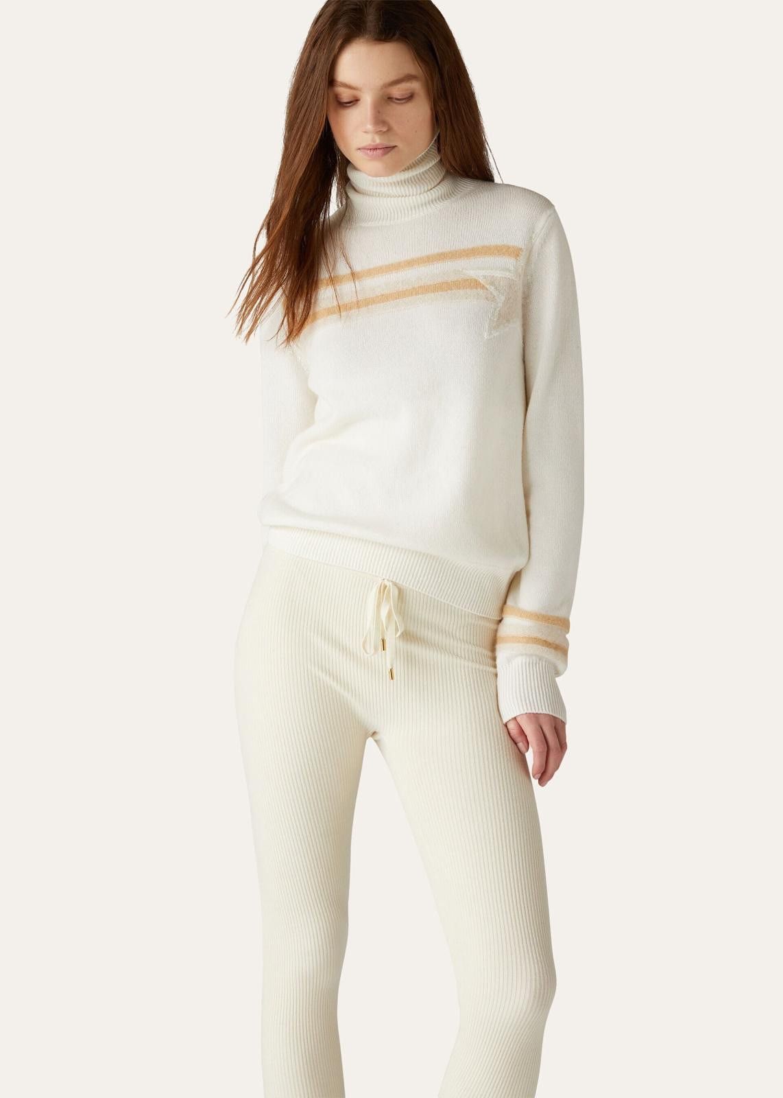 Loro Piana o1srvl11e0125 Celerina Turtleneck Sweater in Multicolor Size XS / US 0-2 / IT 36-38 - 2 Thumbnail