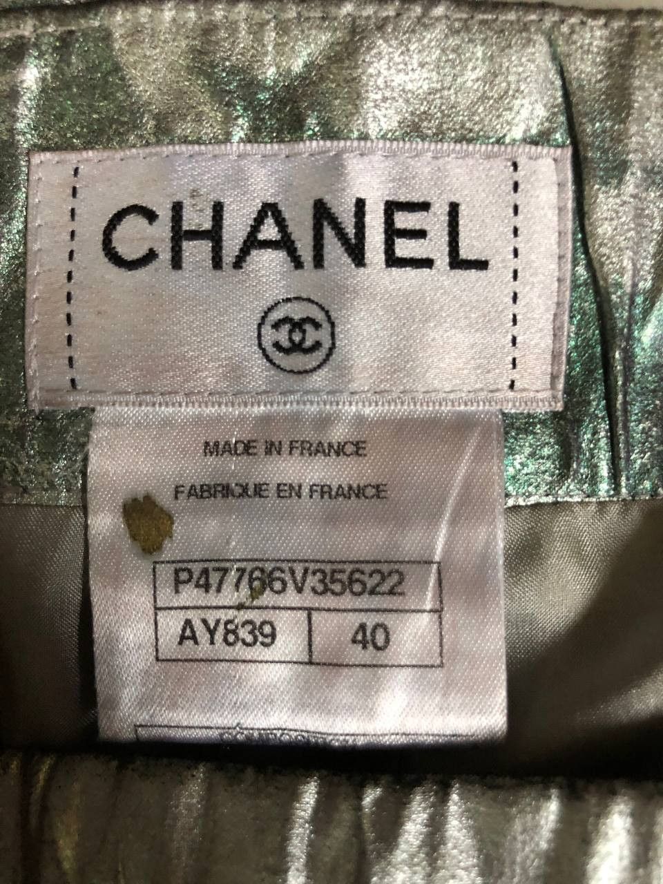 Chanel Chanel Archive 1986-88 Metallic skirt Size 28" / US 6 / IT 42 - 7 Thumbnail