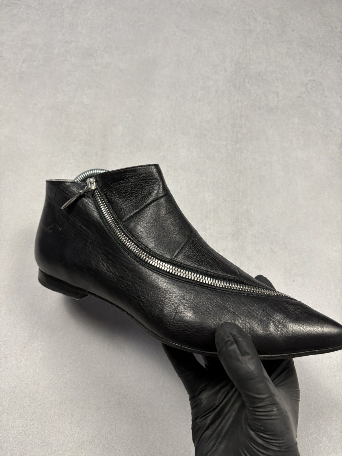 Other Free Lance Paris Leather Zip Boots Pointed Toe Avant Garde Size US 11 / IT 41 - 14 Thumbnail