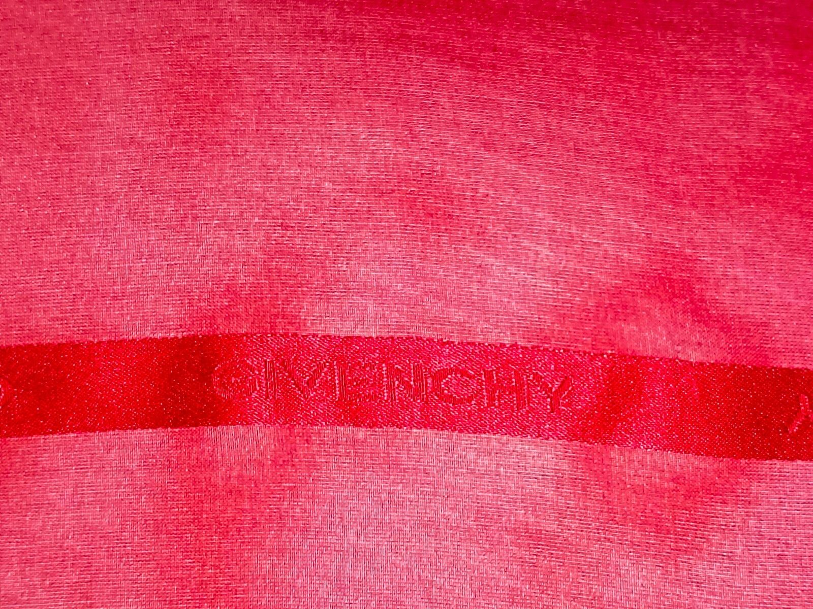 Givenchy GIVENCHY PARIS France Vintage Rare Red Silk Scarf Shawl Size ONE SIZE - 2 Thumbnail