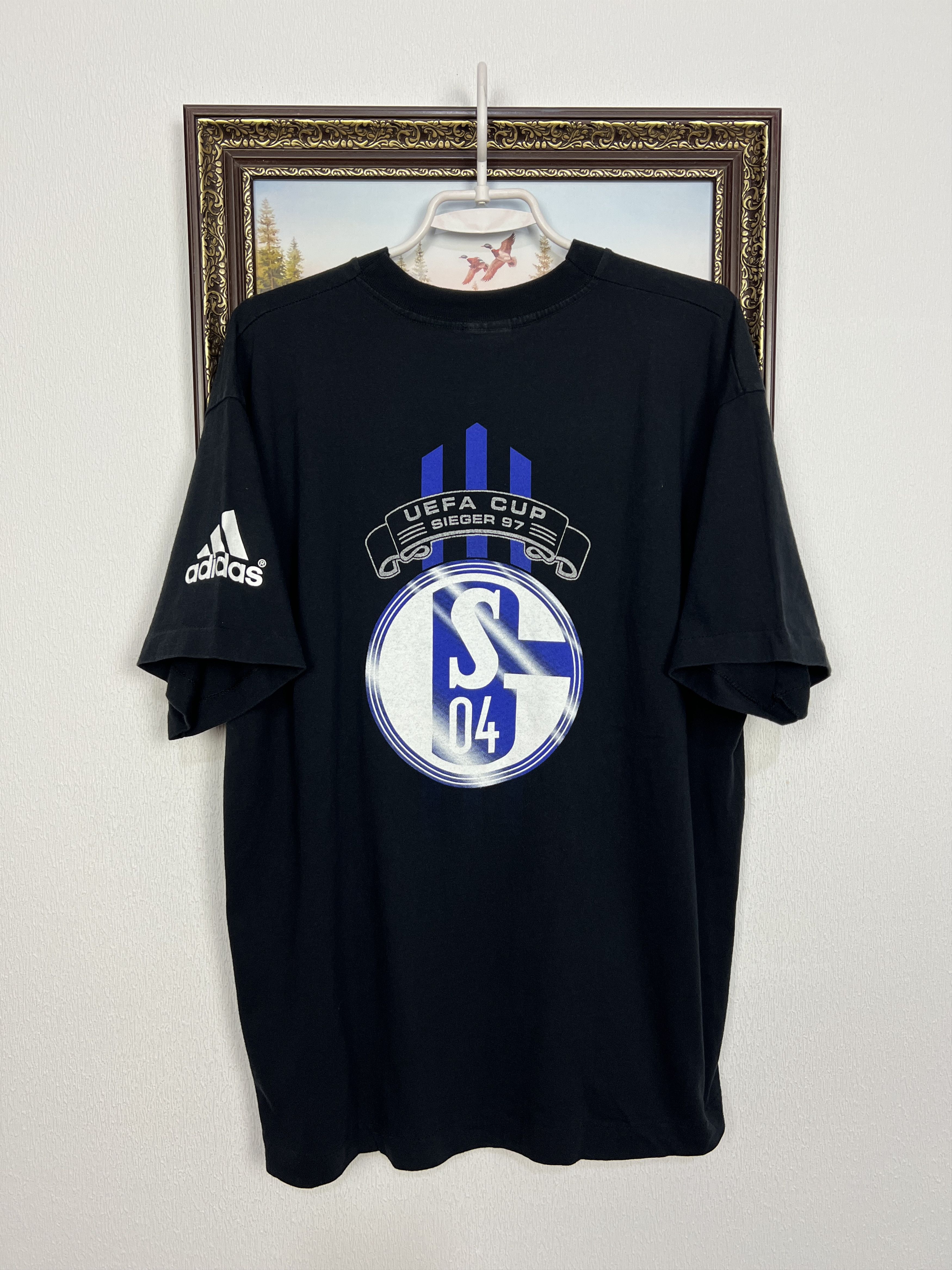 Adidas Vintage FC Schalke 04 Football Shirt EUFA Cup Jersey Trikot Size US L / EU 52-54 / 3 - 8 Thumbnail