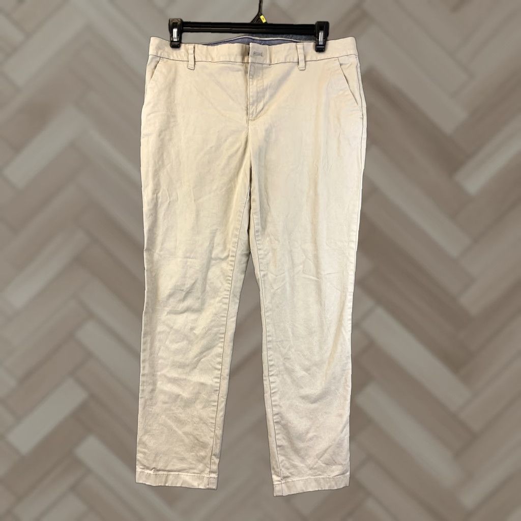 Tommy Hilfiger Tommy Hilfiger Women's 14 Khaki Button Flat Front Straight Leg Pants /59-21 Size 36" / US 14 / IT 50 - 1 Thumbnail