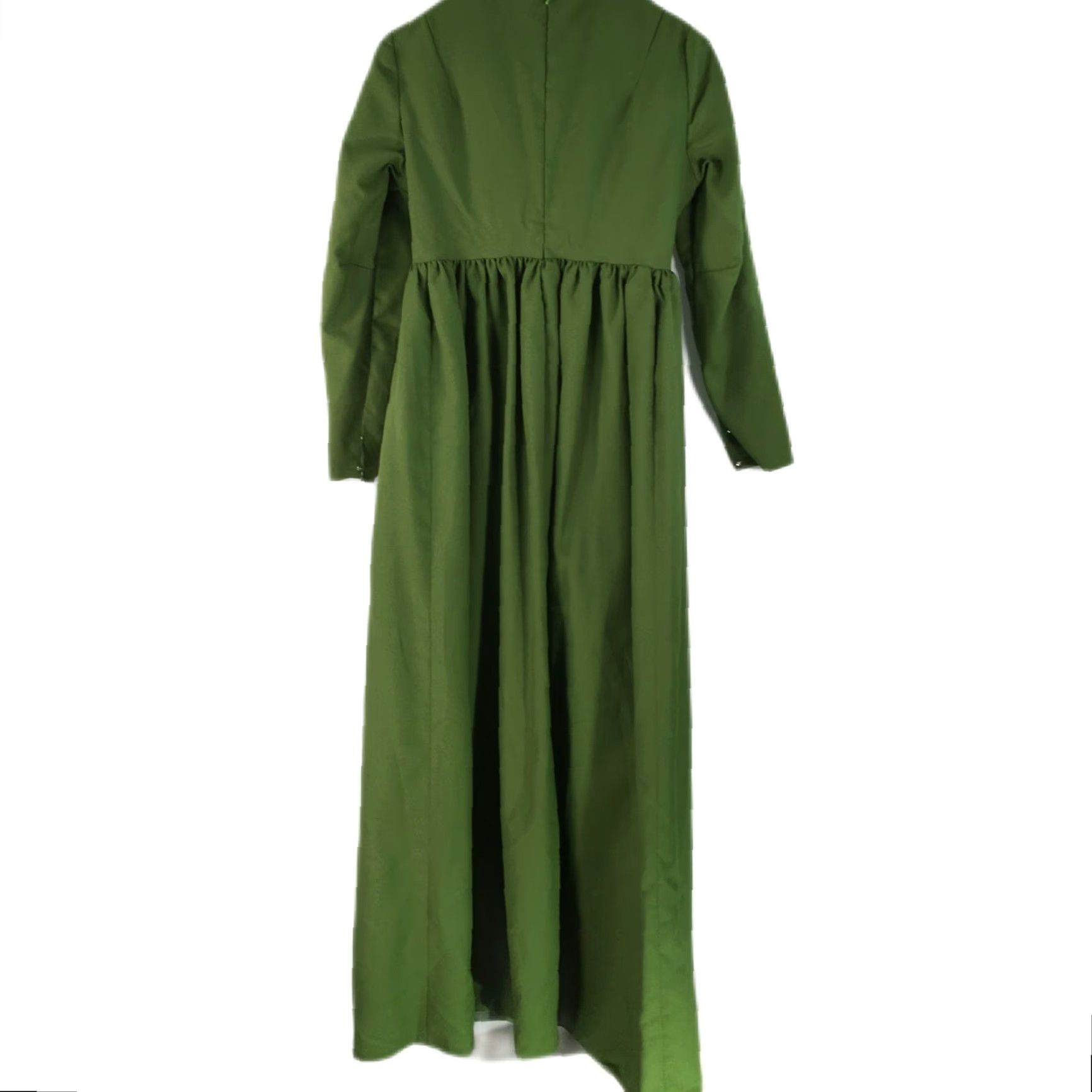 Olive VTG Unbranded Womens MaryLou Handmade Draped Neck Olive Green Gown Dress Size Large MaryLou VTG Size 4XL / US 24-26 - 2 Thumbnail