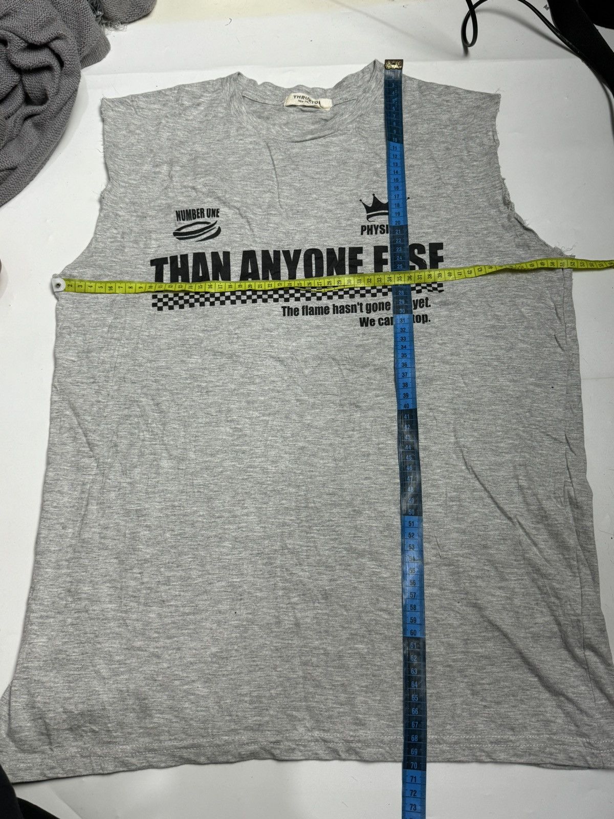 If Six Was Nine × Japanese Brand × Le Grande Bleu (L.G.B.) Japanese Tank Top Poem Thruxton Size US L / EU 52-54 / 3 - 6 Thumbnail