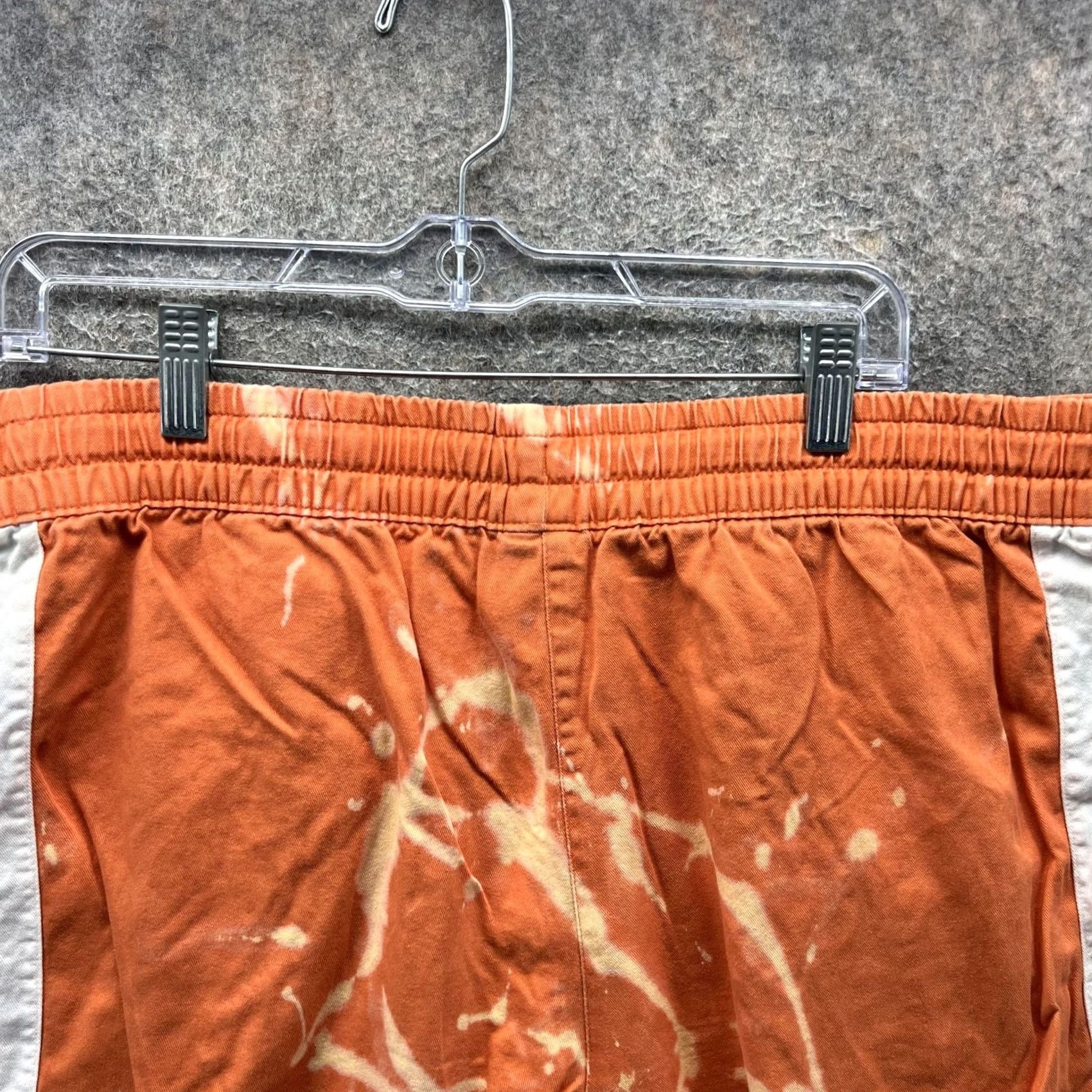 Nike Nike Sweat Shorts Mens Large Orange Bleach Dye Colorblock 9 Inseam 328820-839 Size US 33 - 7 Thumbnail