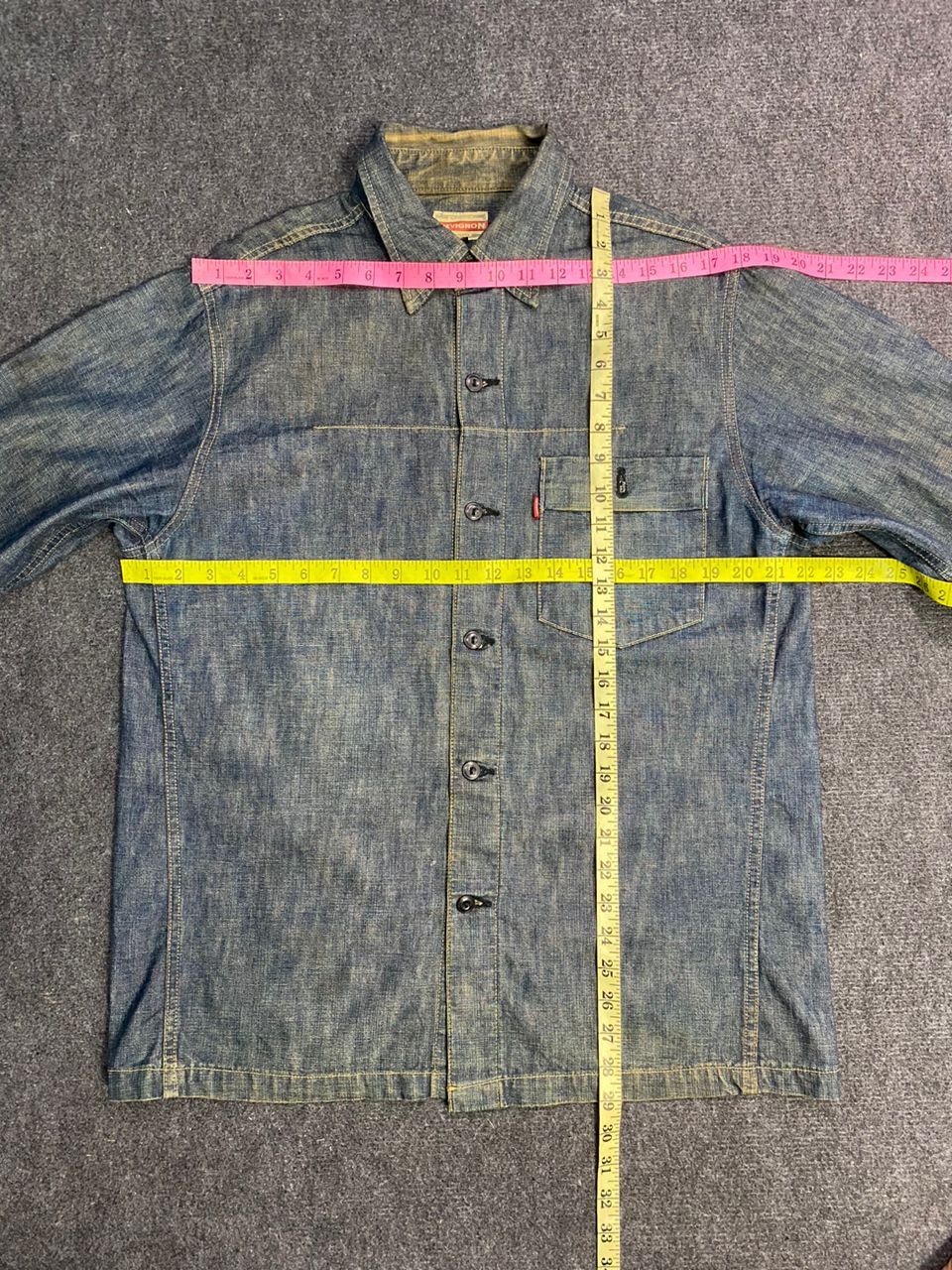 Chevignon × Vintage Chevignon Denim Shirt Single Pocket Size US M / EU 48-50 / 2 - 16 Thumbnail