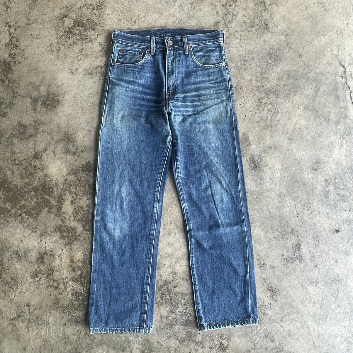 Levi's Vintage Clothing 🔥Vintage Levis 502XX Big E Stoned Washed Riped Denim Jeans Size US 30 / EU 46 - 1 Thumbnail