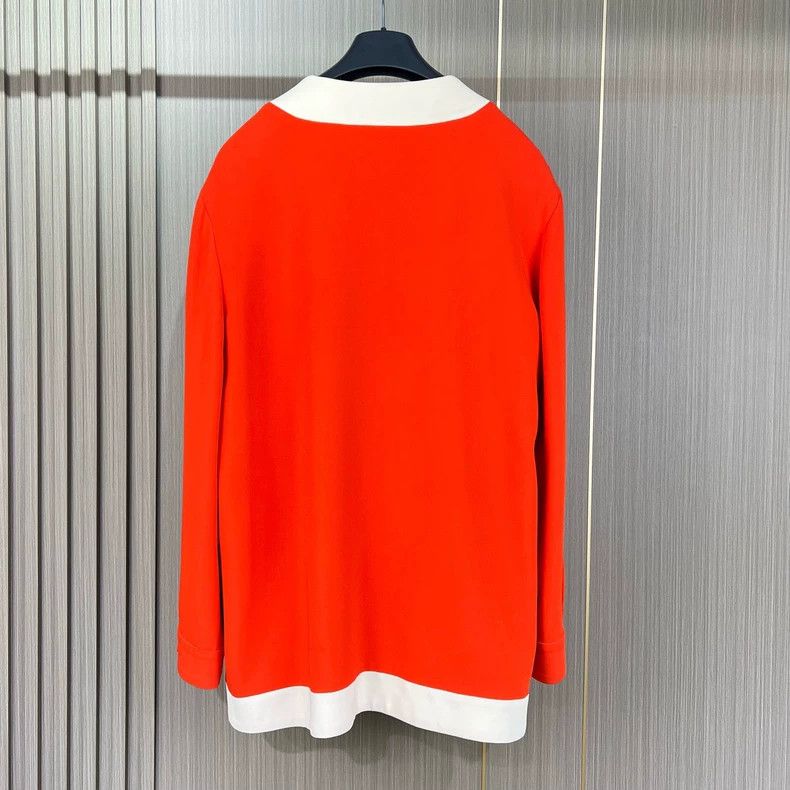 Gucci Gucci White and orange stitching metal G-shaped button card Size M / US 6-8 / IT 42-44 - 2 Thumbnail