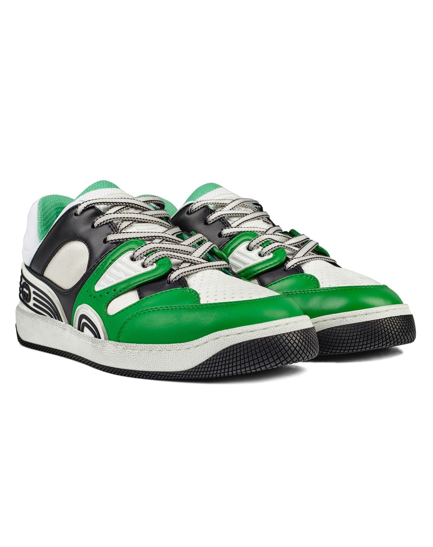 Gucci GUCCI Basket Green Demetra white green low top sneakers 9 Size US 9 / EU 42 - 2 Thumbnail