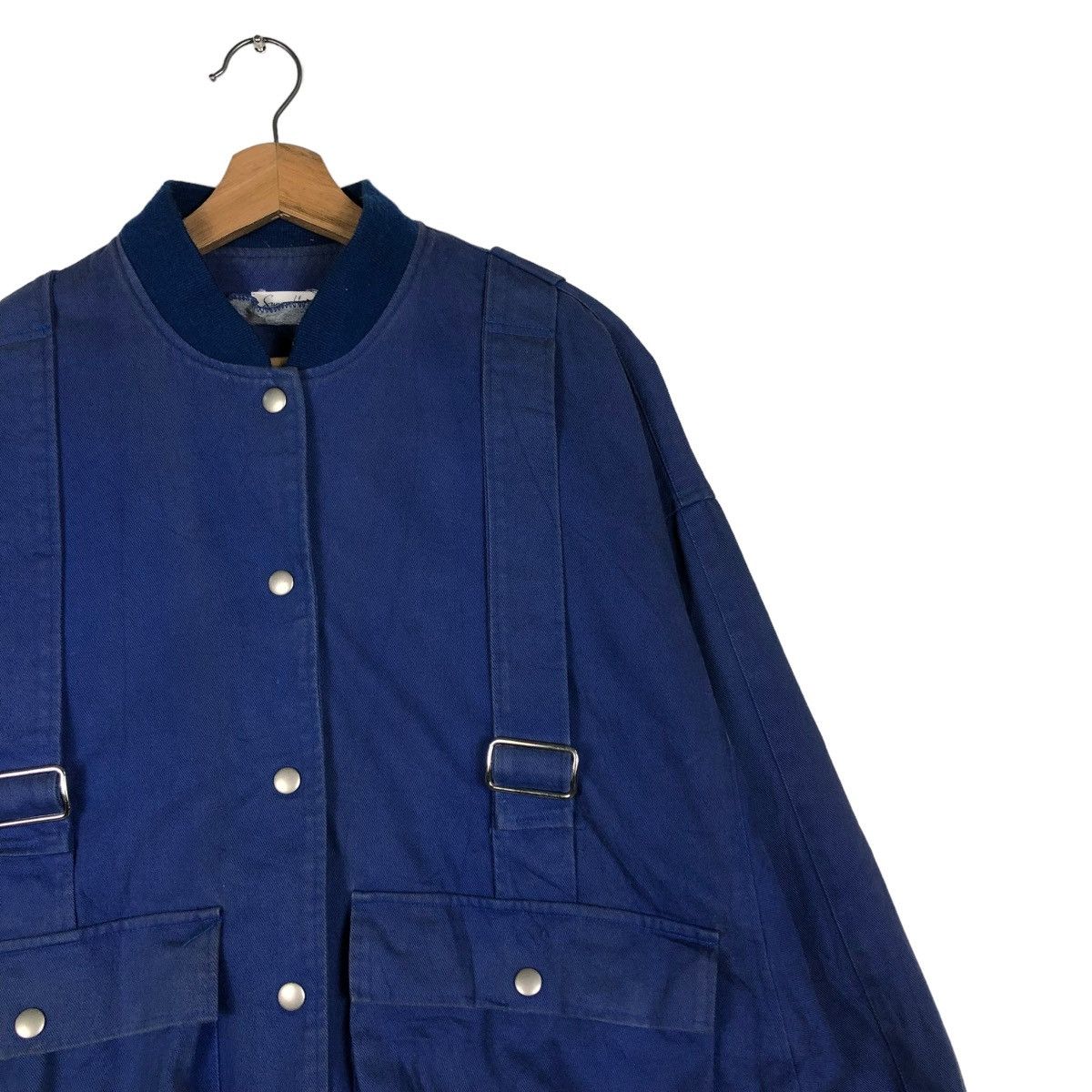 Japanese Brand 🔥VINTAGE PARACHUTE BONDAGE BIKER BOMBER JACKET SUNNY HOUSE Size US M / EU 48-50 / 2 - 8 Thumbnail