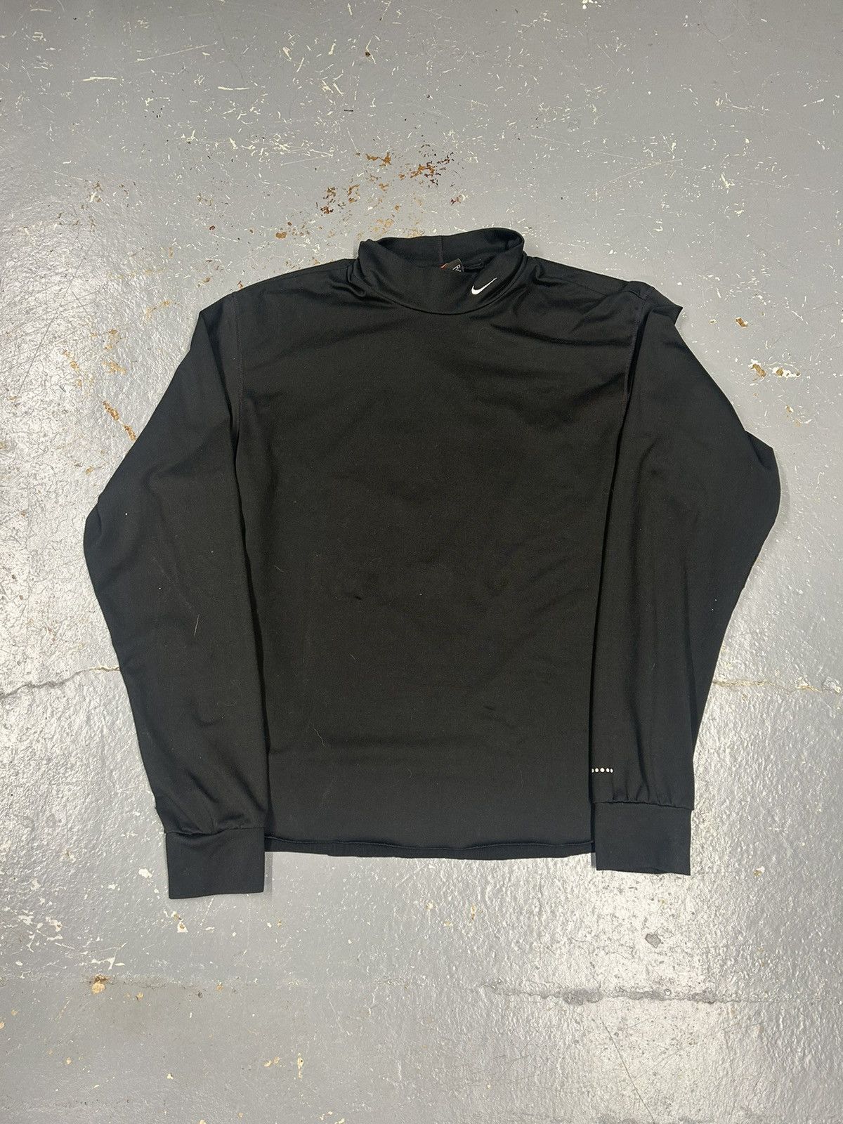 Nike × Vintage Crazy Vintage Y2K Essential Black Nike Mockneck Long T-Shirt Size US L / EU 52-54 / 3 - 1 Thumbnail
