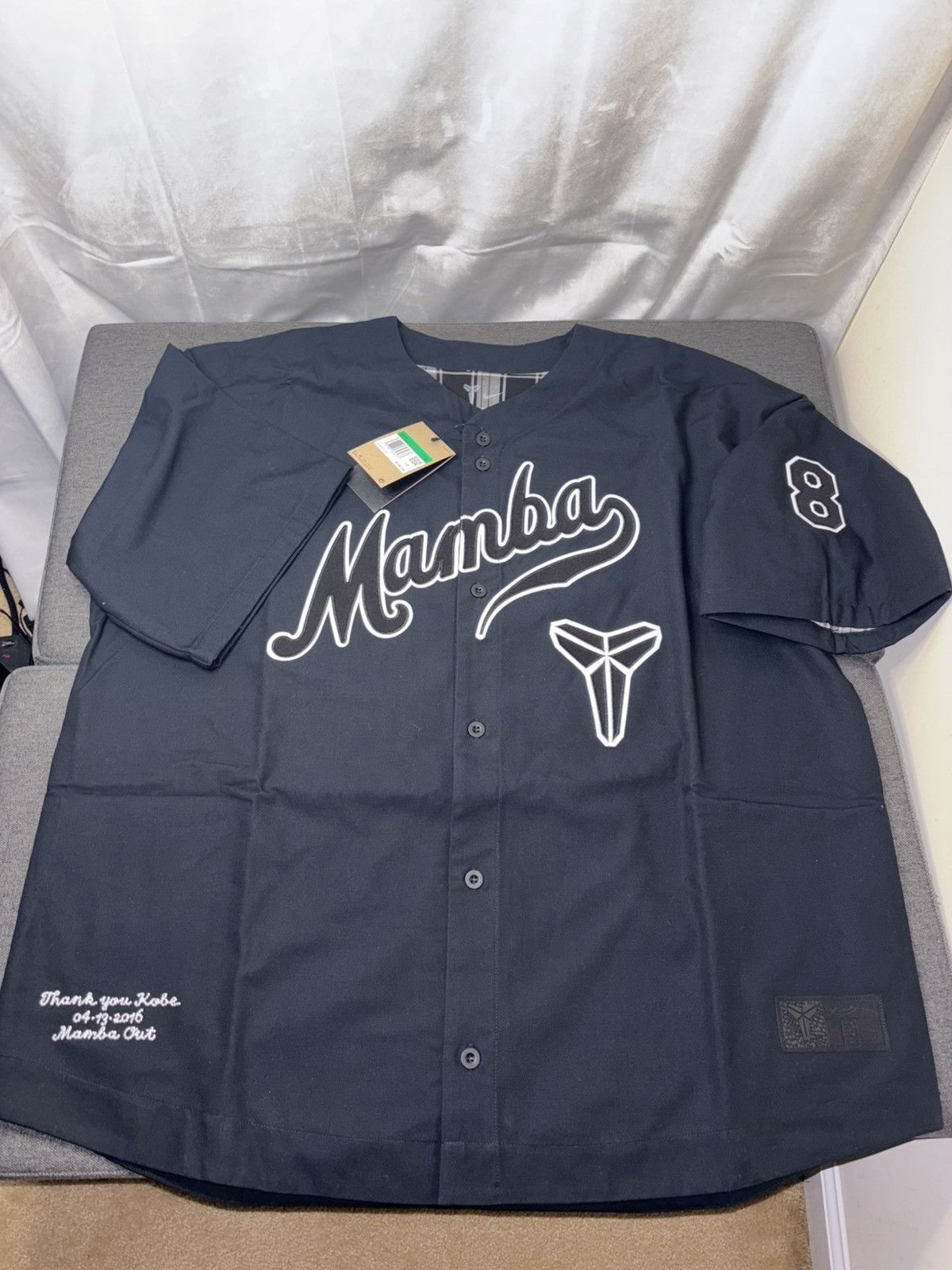 Nike Nike Kobe Bryant Mamba Baseball Jersey Black XL IB0007-010 Size US XL / EU 56 / 4 - 10 Thumbnail