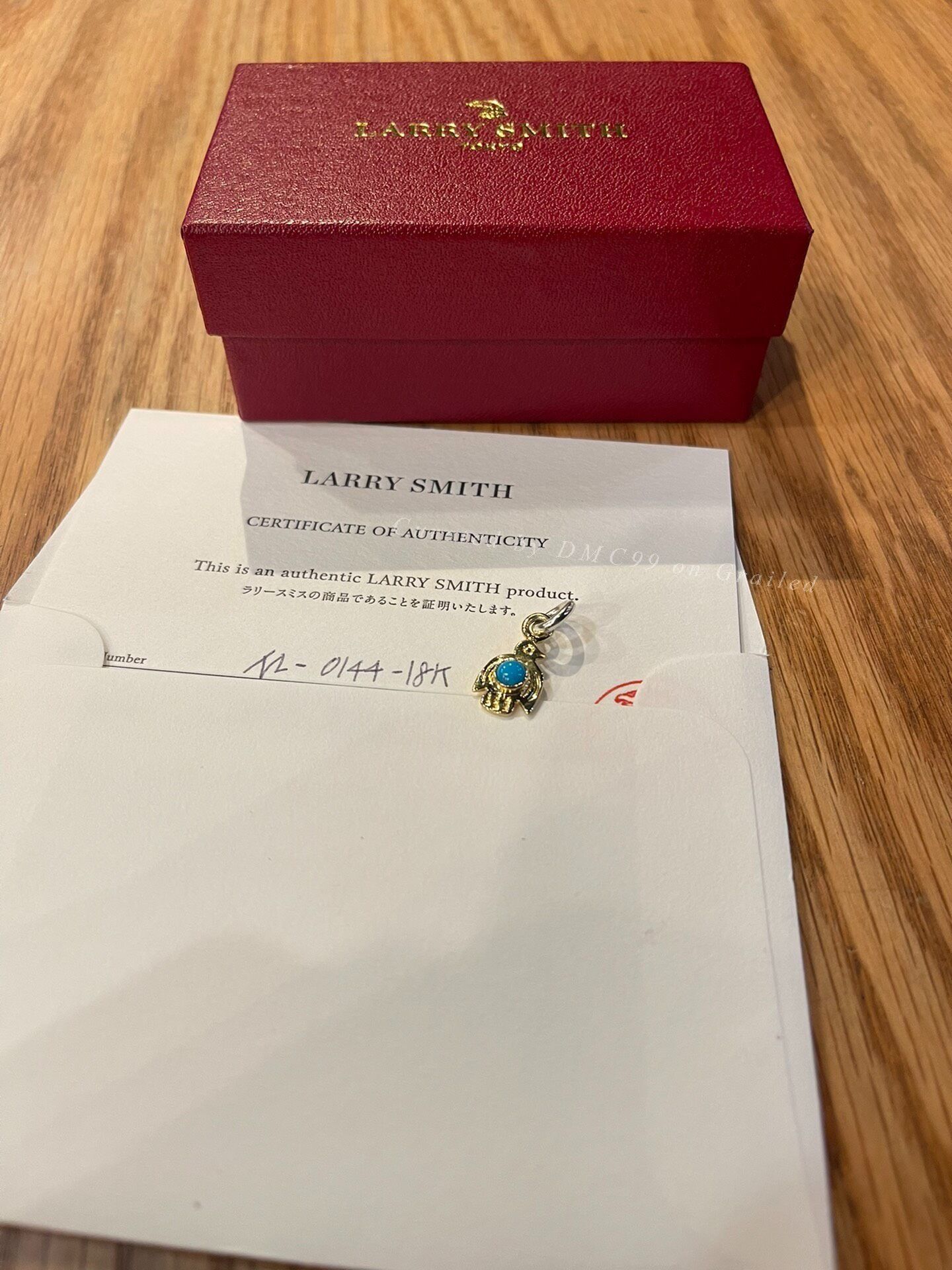 Larry Smith Larry Smith 18K Gold Turquoise Thunderbird Pendant Size ONE SIZE - 1 Thumbnail